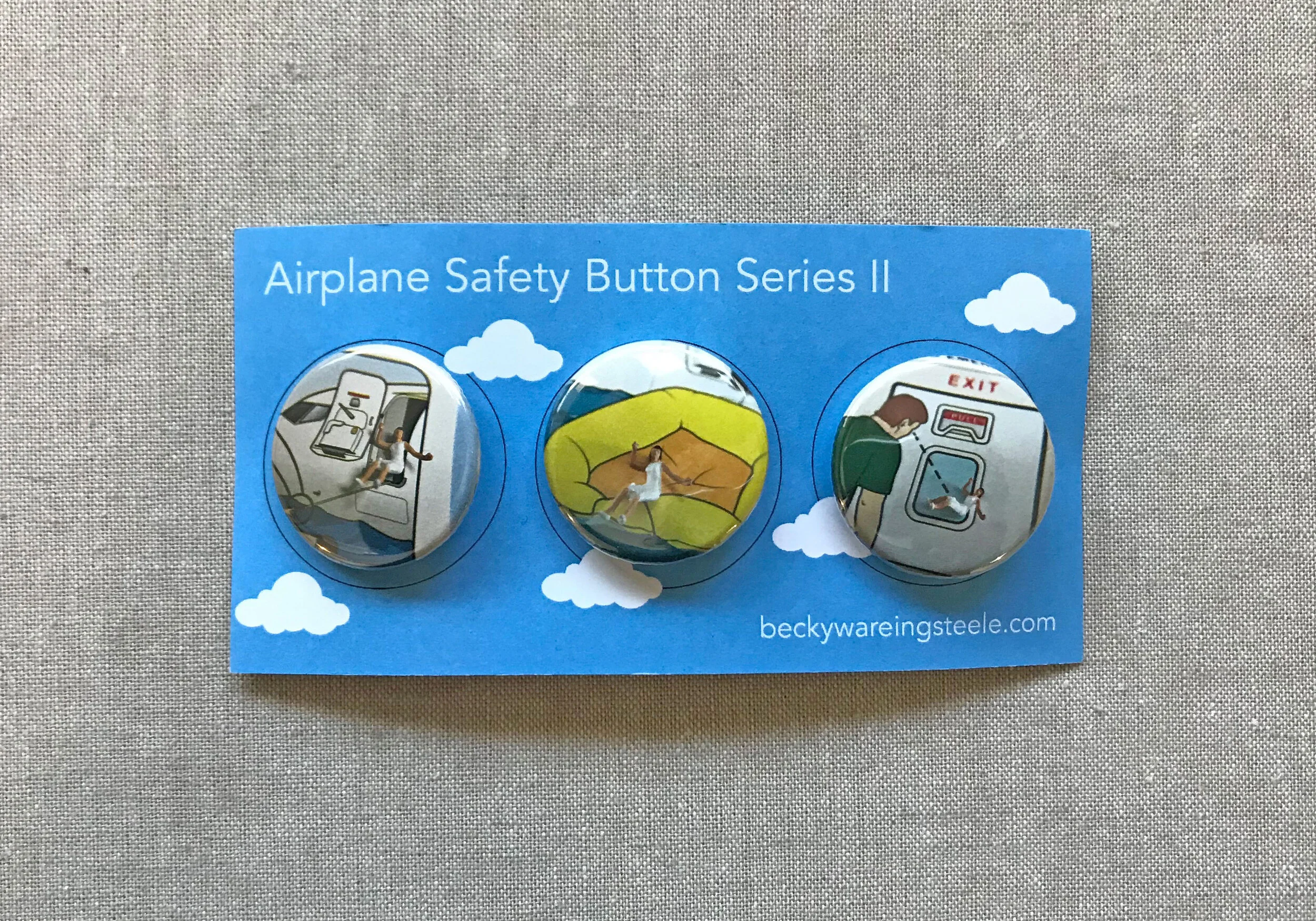 Becky-Wareing-Steele_Airplane-Safety-Button-Set-Series-II.jpg