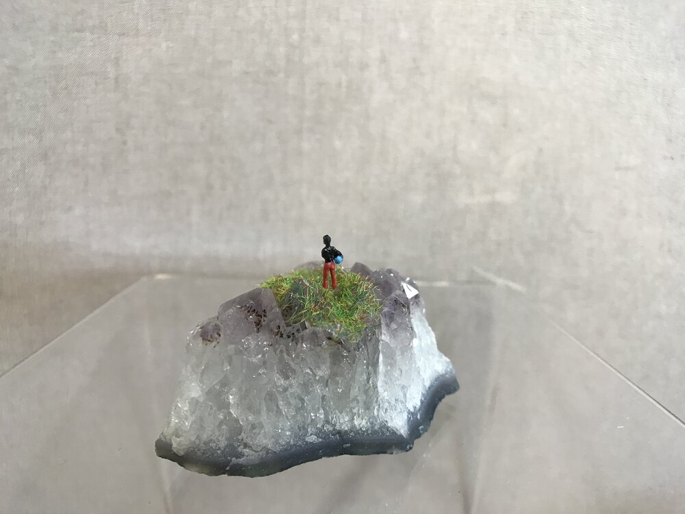 Mini Mossy Selenite Diorama - Polka Dot Boy — Becky Wareing Steele