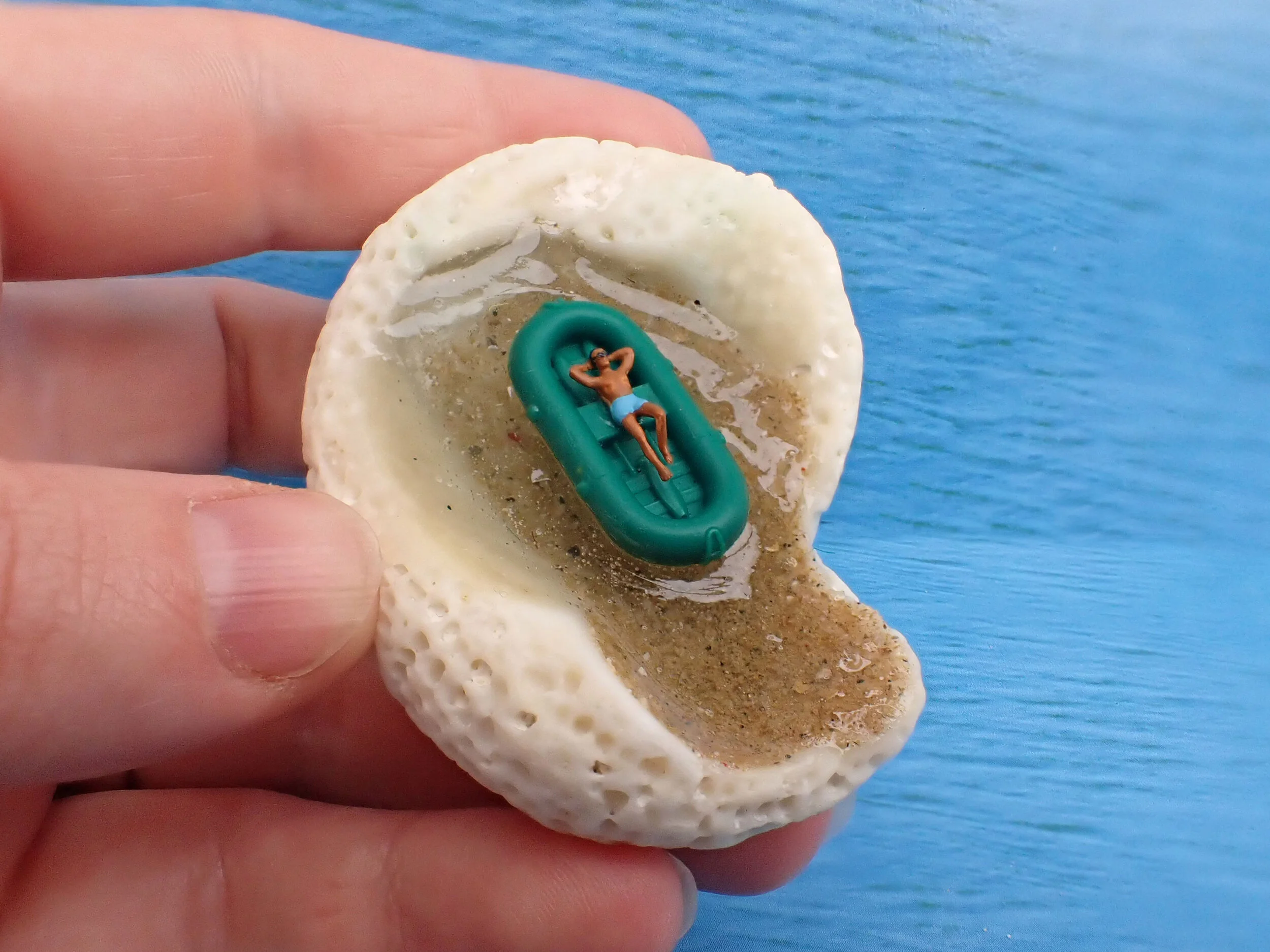Green-Raft-Blue-Trunks_Miniature-Sculpture_Becky-Wareing-Steele_6_web.jpg