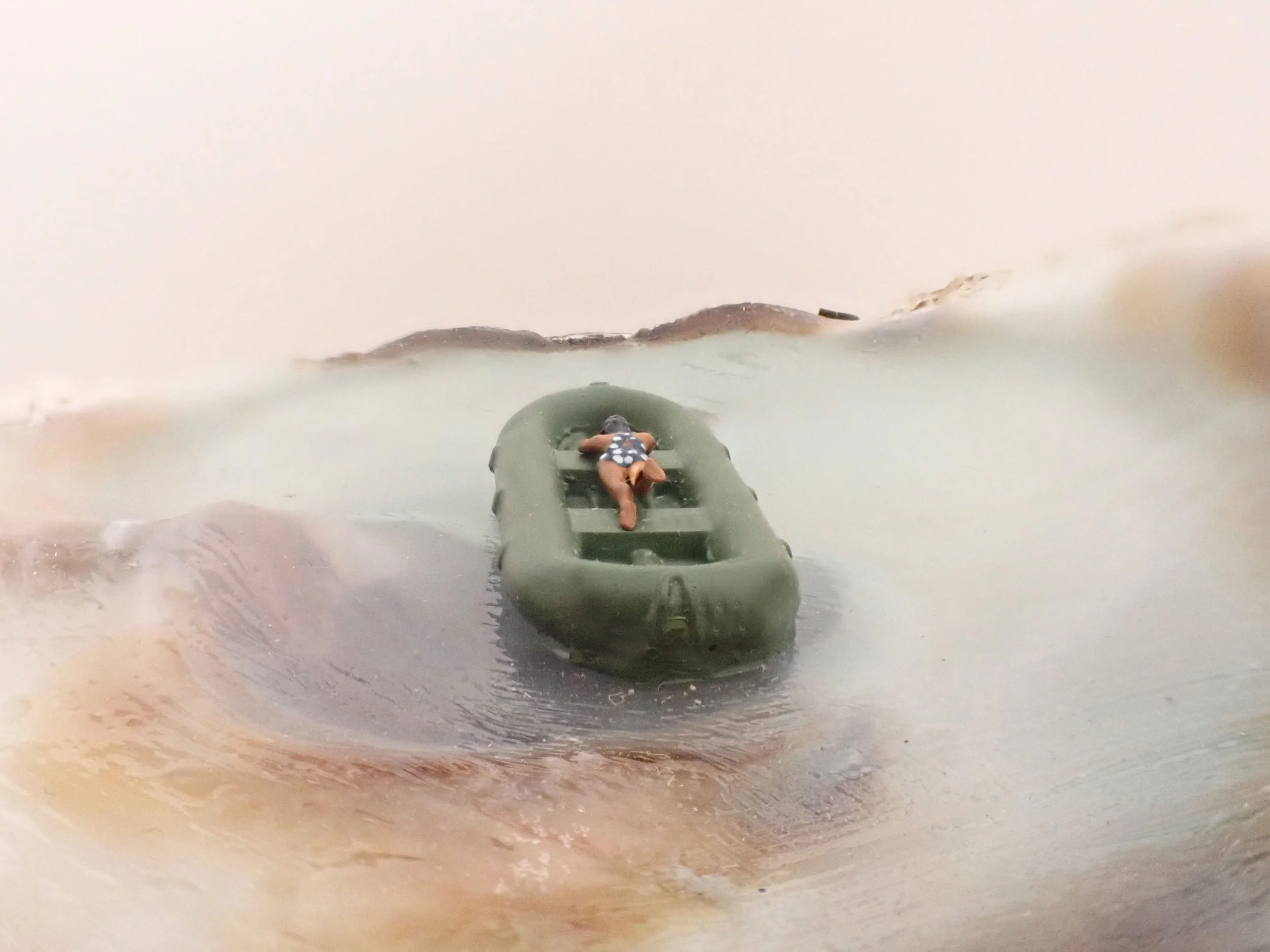 Becky-Wareing-Steele_Seashell-Diorama_Woman-Laying-on-a-Green-Raft_5_web.jpg