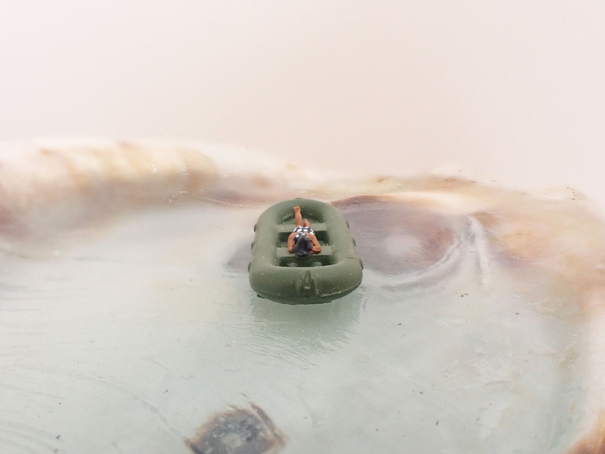 Becky-Wareing-Steele_Seashell-Diorama_Woman-Laying-on-a-Green-Raft_8_web.jpg