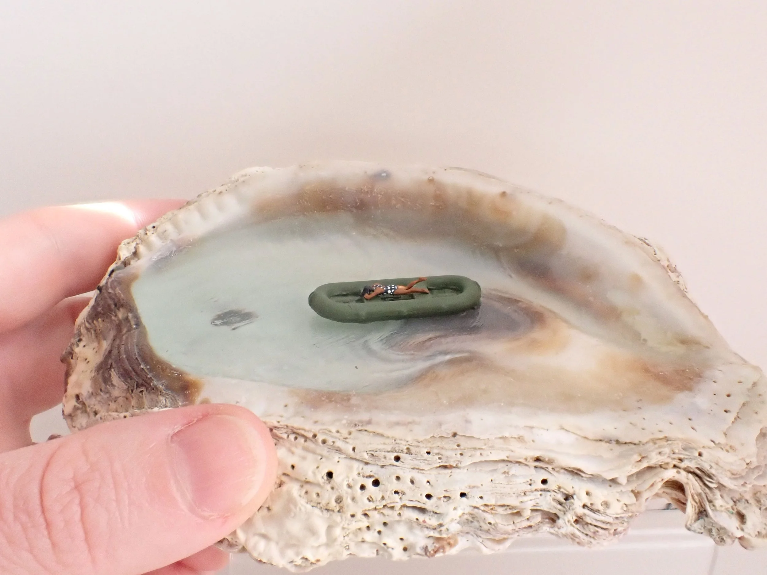 Becky-Wareing-Steele_Seashell-Diorama_Woman-Laying-on-a-Green-Raft_10_web.jpg