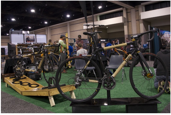 The Fort Collins, Colorado, company Boo Bicycles produces bamboo-carbon fiber racing bikes by hand. (Christina Cooke)