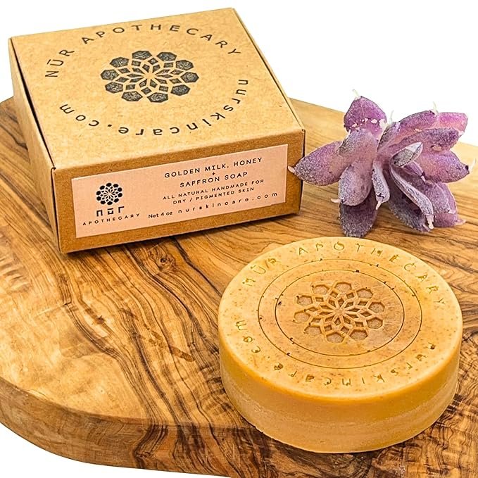 NŪR Golden Milk, Honey + Saffron Soap - Dry/Pigmented Skin