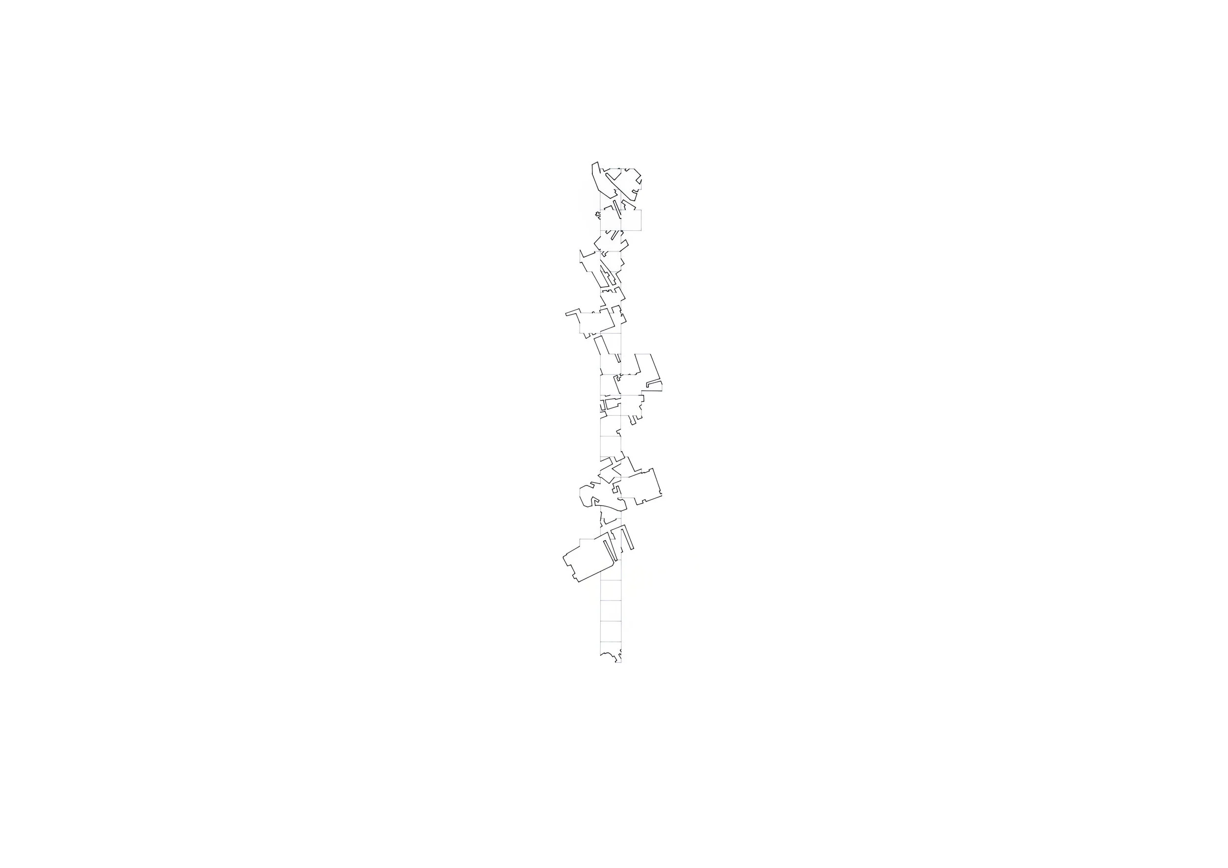 A Straight Line 1 (2017) - 841 x 594mm, ink on layered film, hand drawn 