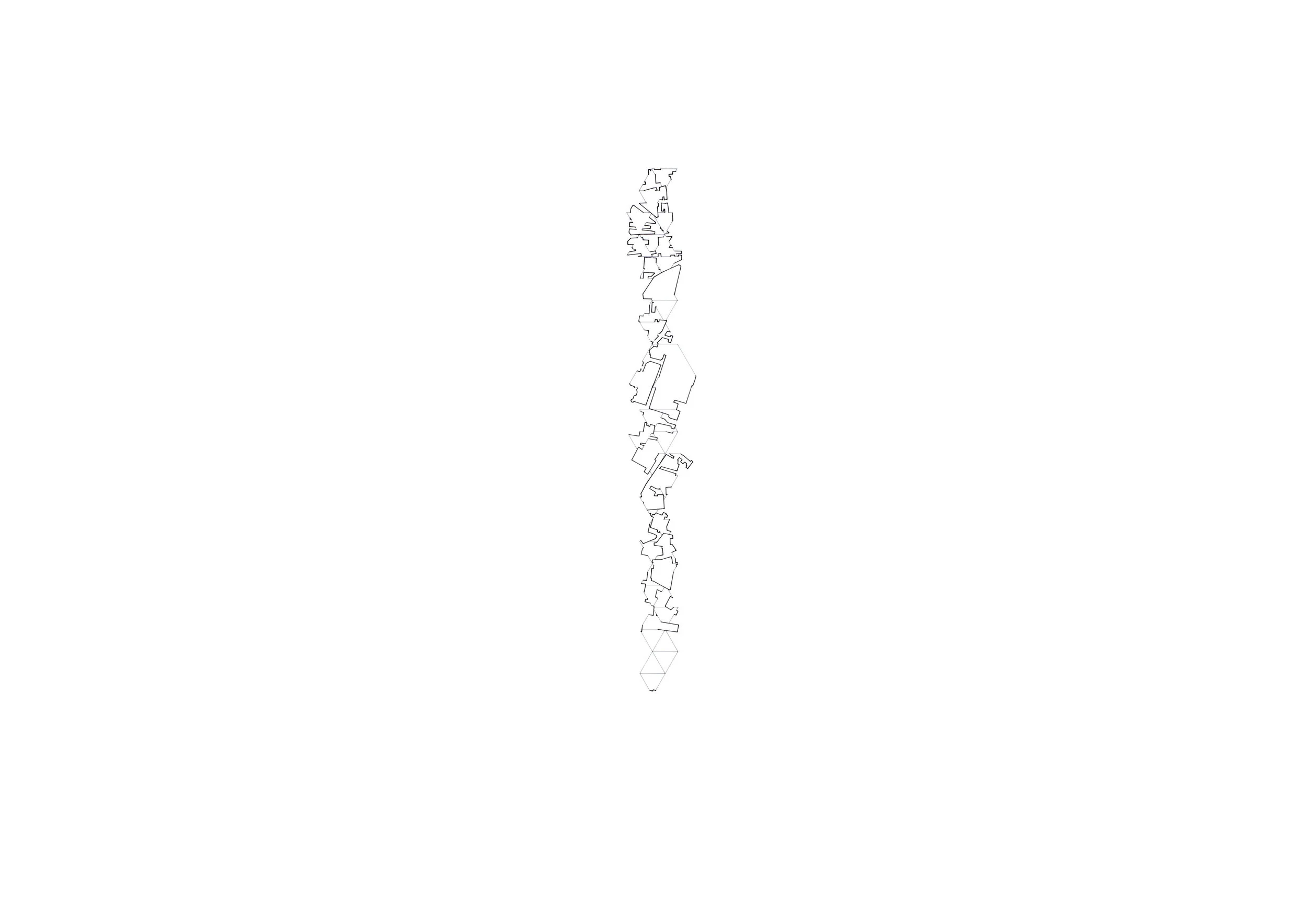 A Straight Line 3 (2017) - 841 x 594mm, ink on layered film, hand drawn