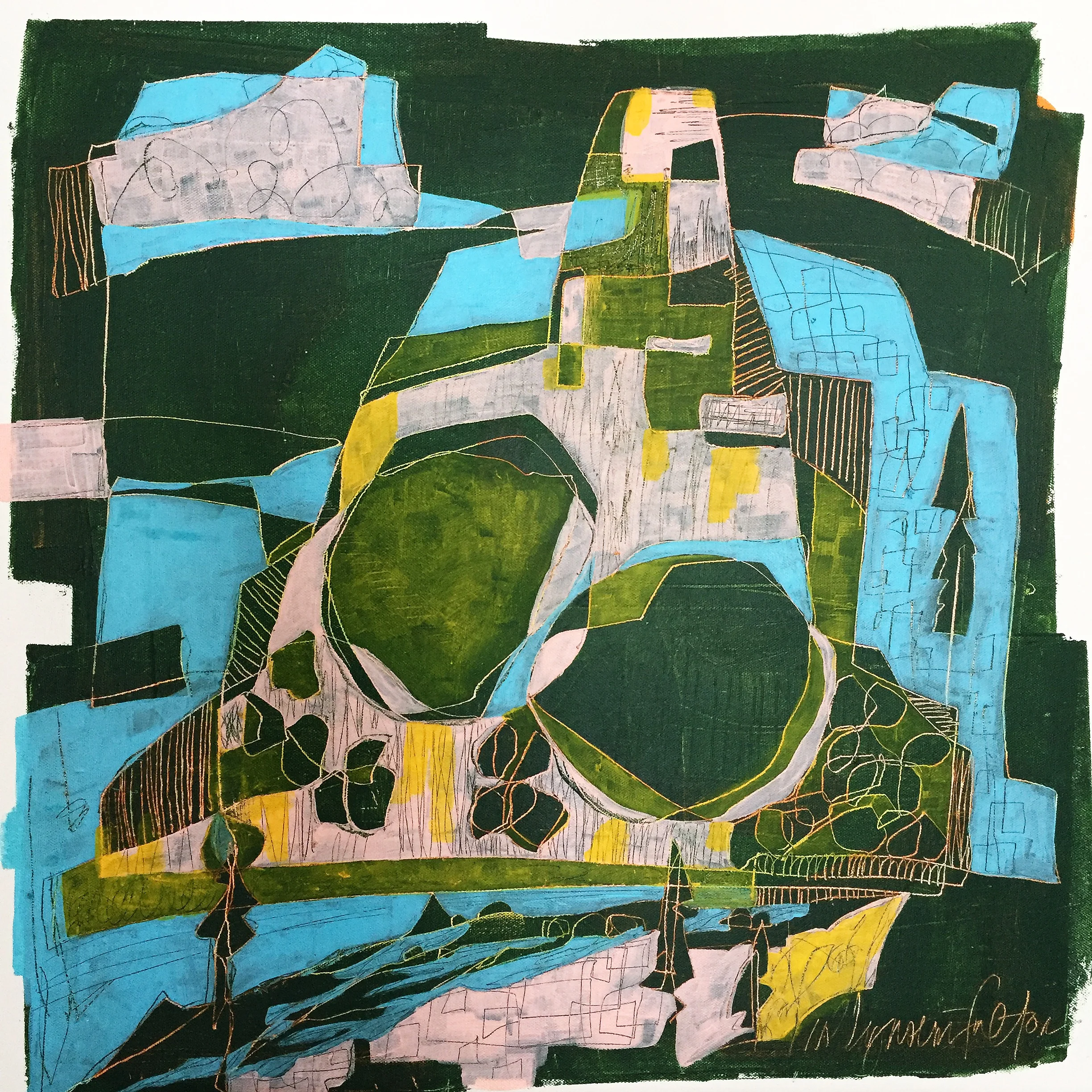 Two Solitudes, acrylic on canvas, 24x24, -250