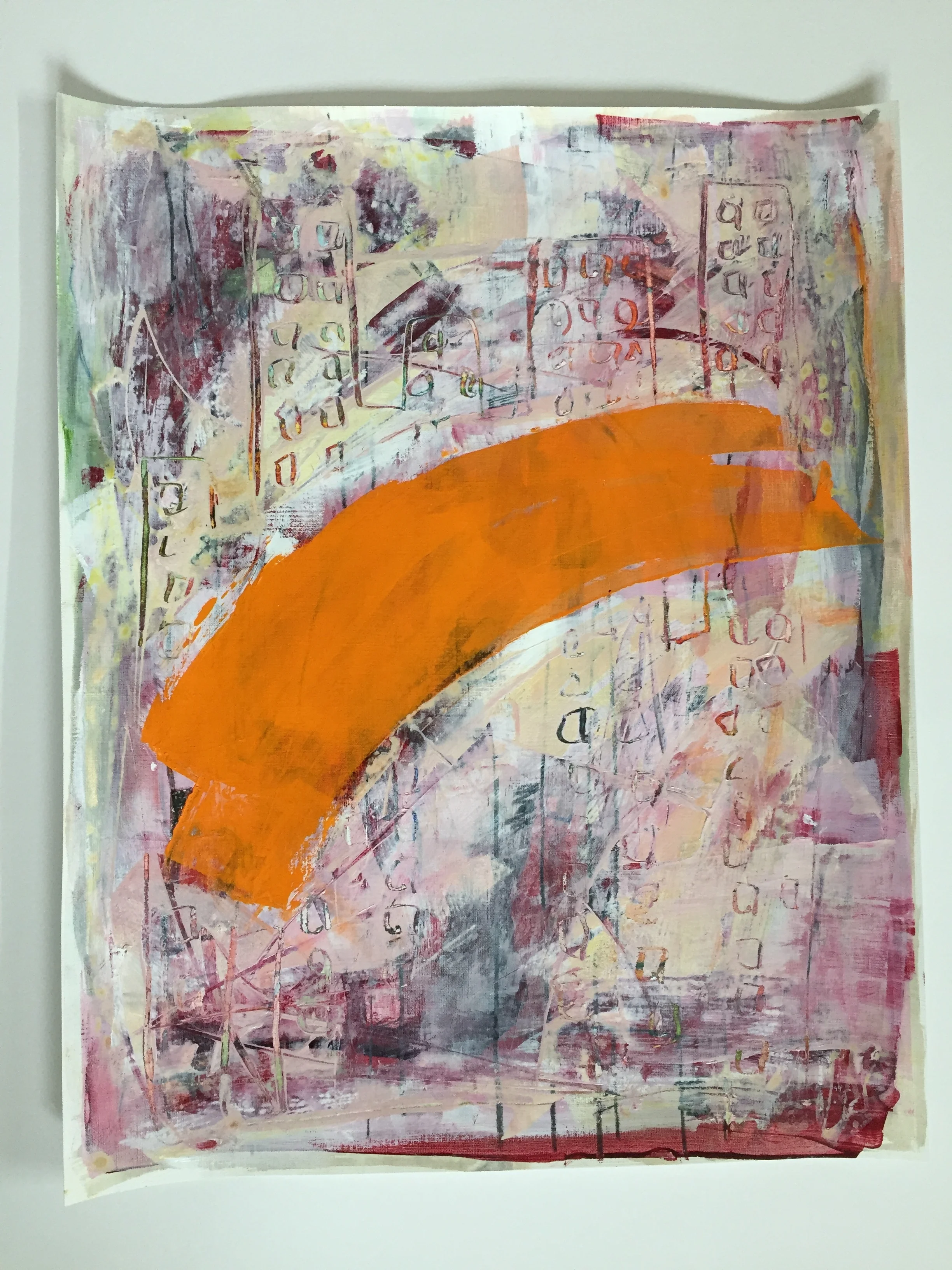 More Than What We See, mixed media on paper, 16x20, sold