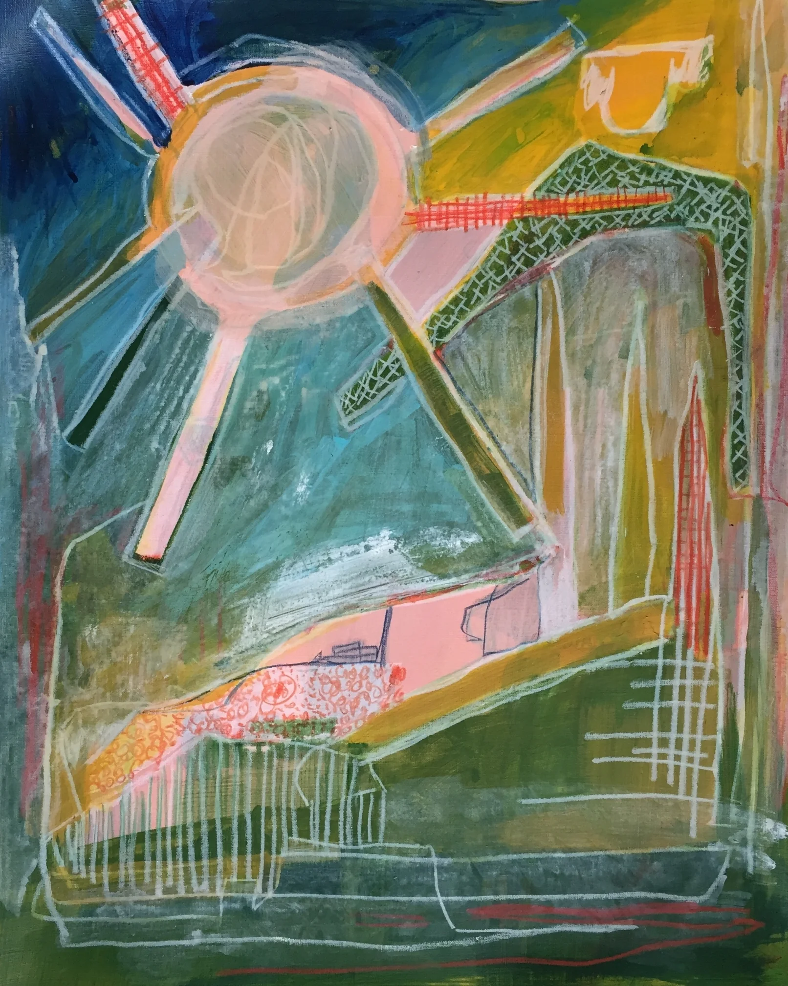 Wind Song, mixed media on paper, 16x20, sold