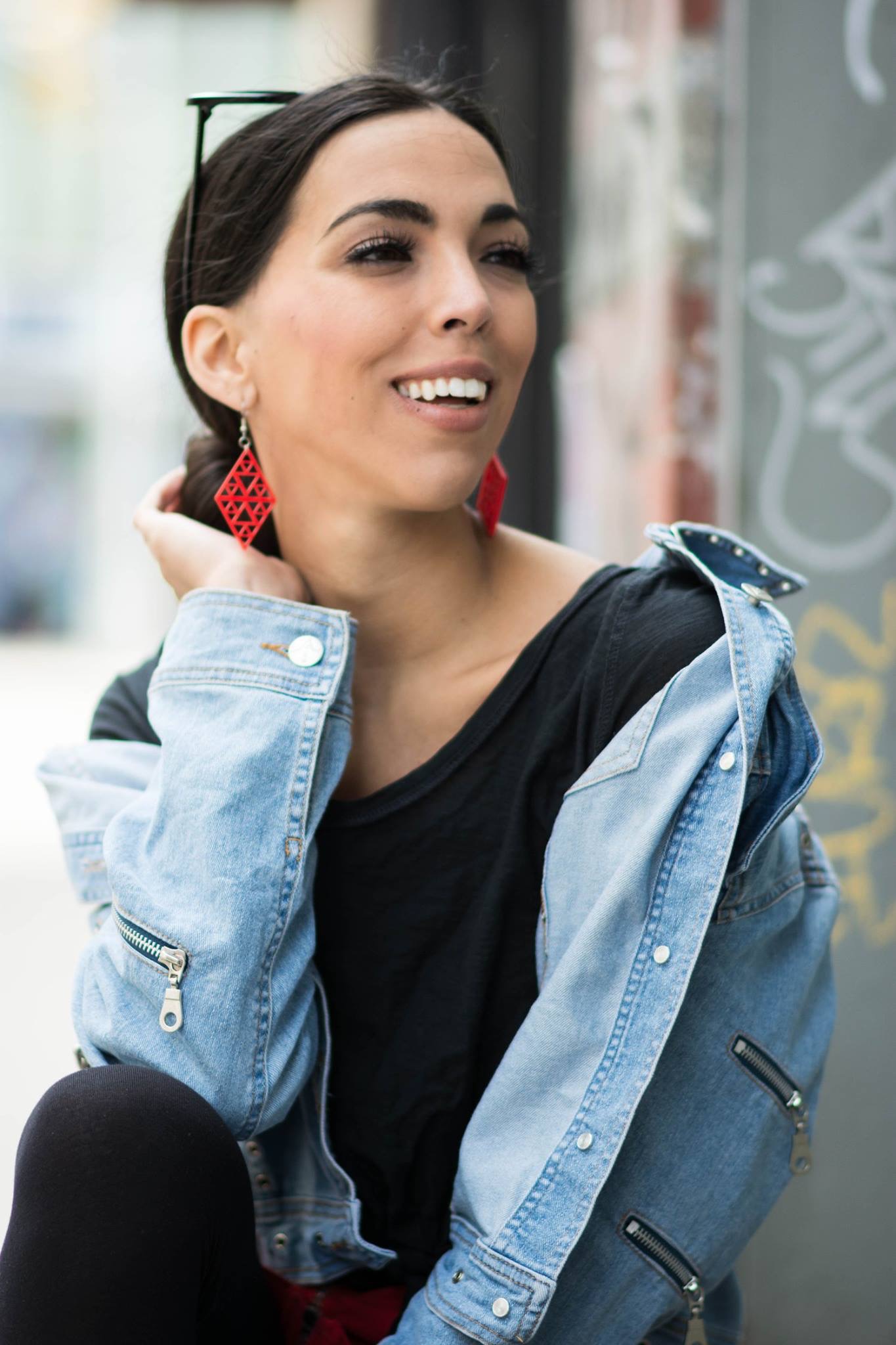 Red Diamond Earrings