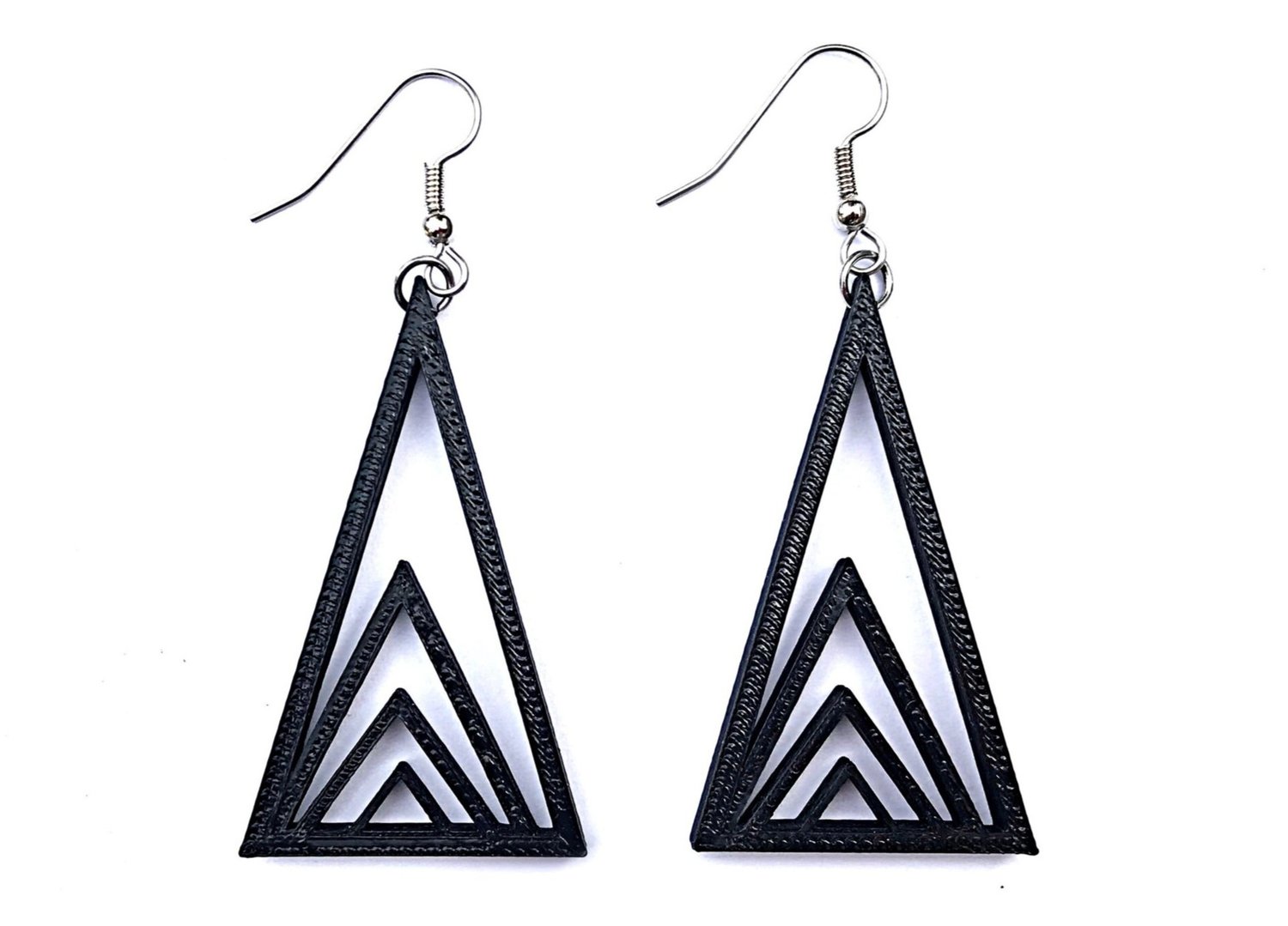 Triangle Earrings - Shop 3D Printed Earrings | Winter Hill Jewelry