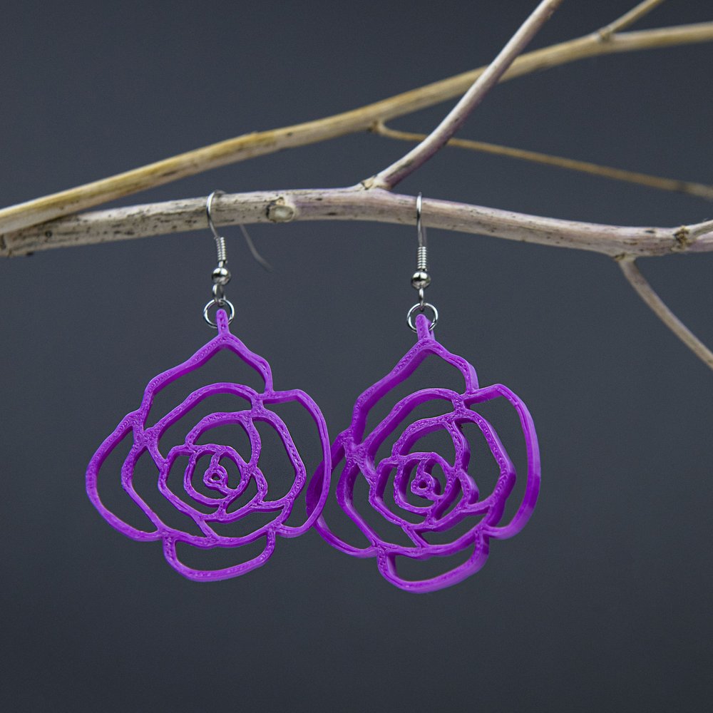 Rose Flower Earrings