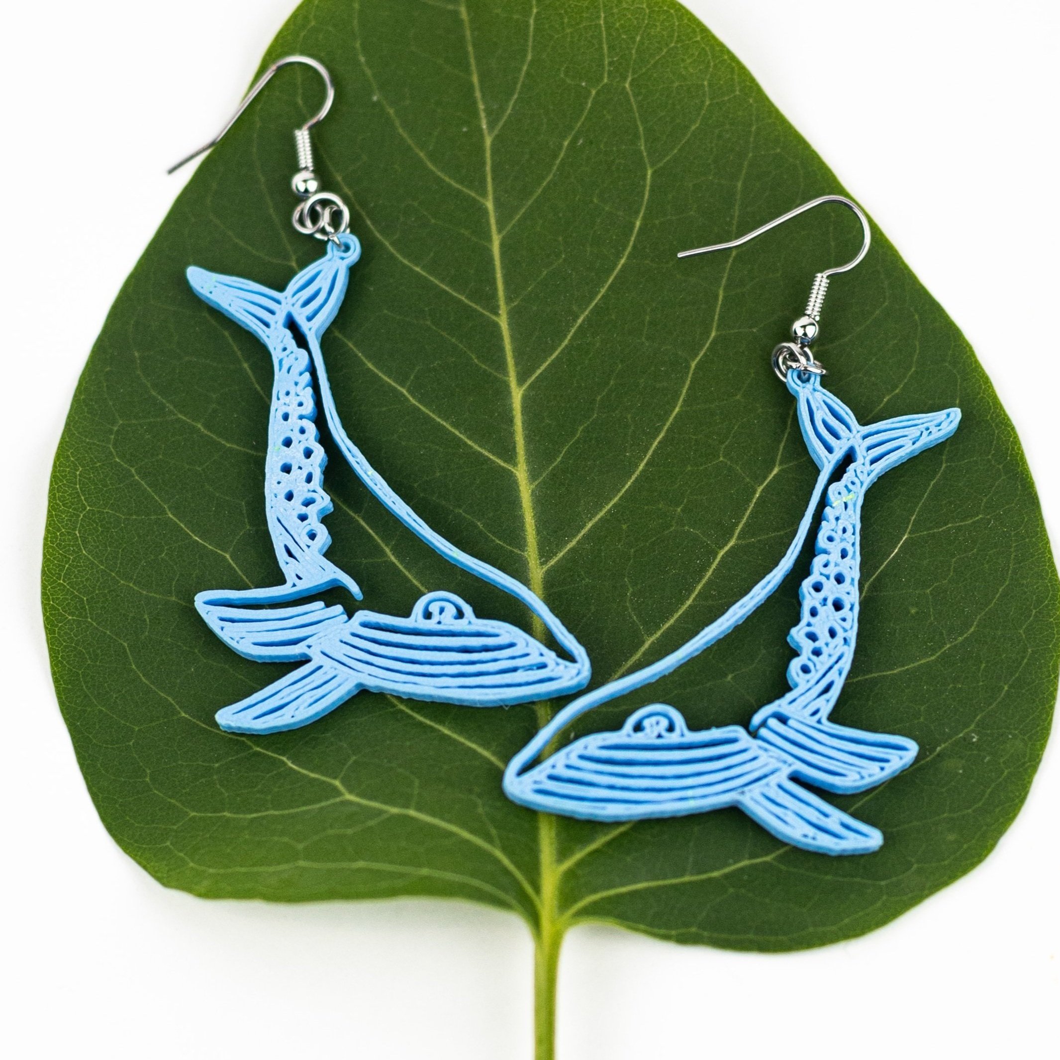 Whale Earrings Shop 3D Printed Earrings Winter Hill Jewelry