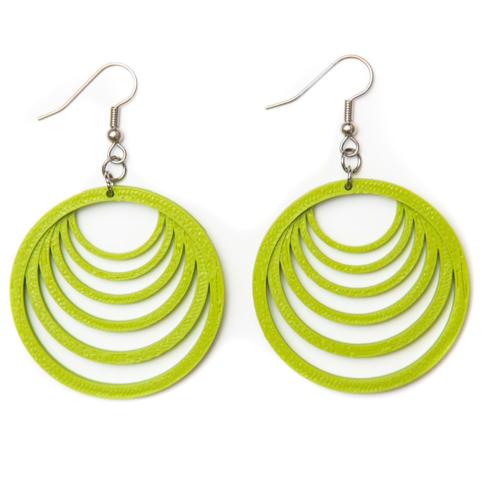 3D Printed Circle Dangle Earrings Available in Many Colors - Shop 3D  Printed Earrings