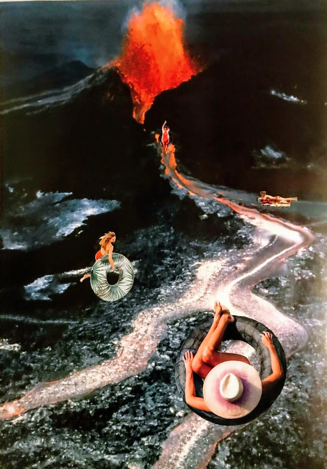 Tourists in Hell -- Bathing Beauties with Inner Tubes