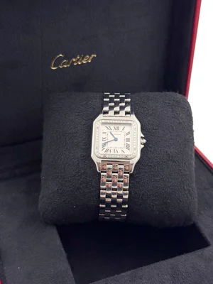 Cartier Panthere Stainless Steel WHITE Roman 22mm Quartz Watch 4016 Cartier Panthère Watch 368635 | Collector Square main image 2