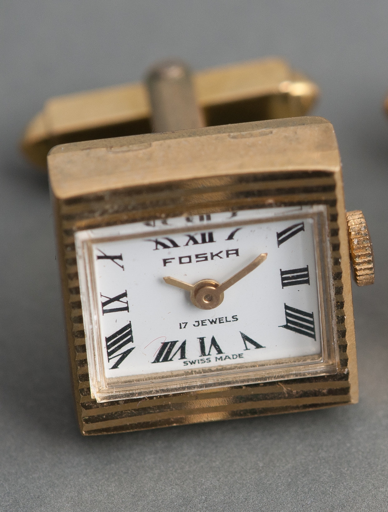 Foska Men's Watch Cufflinks