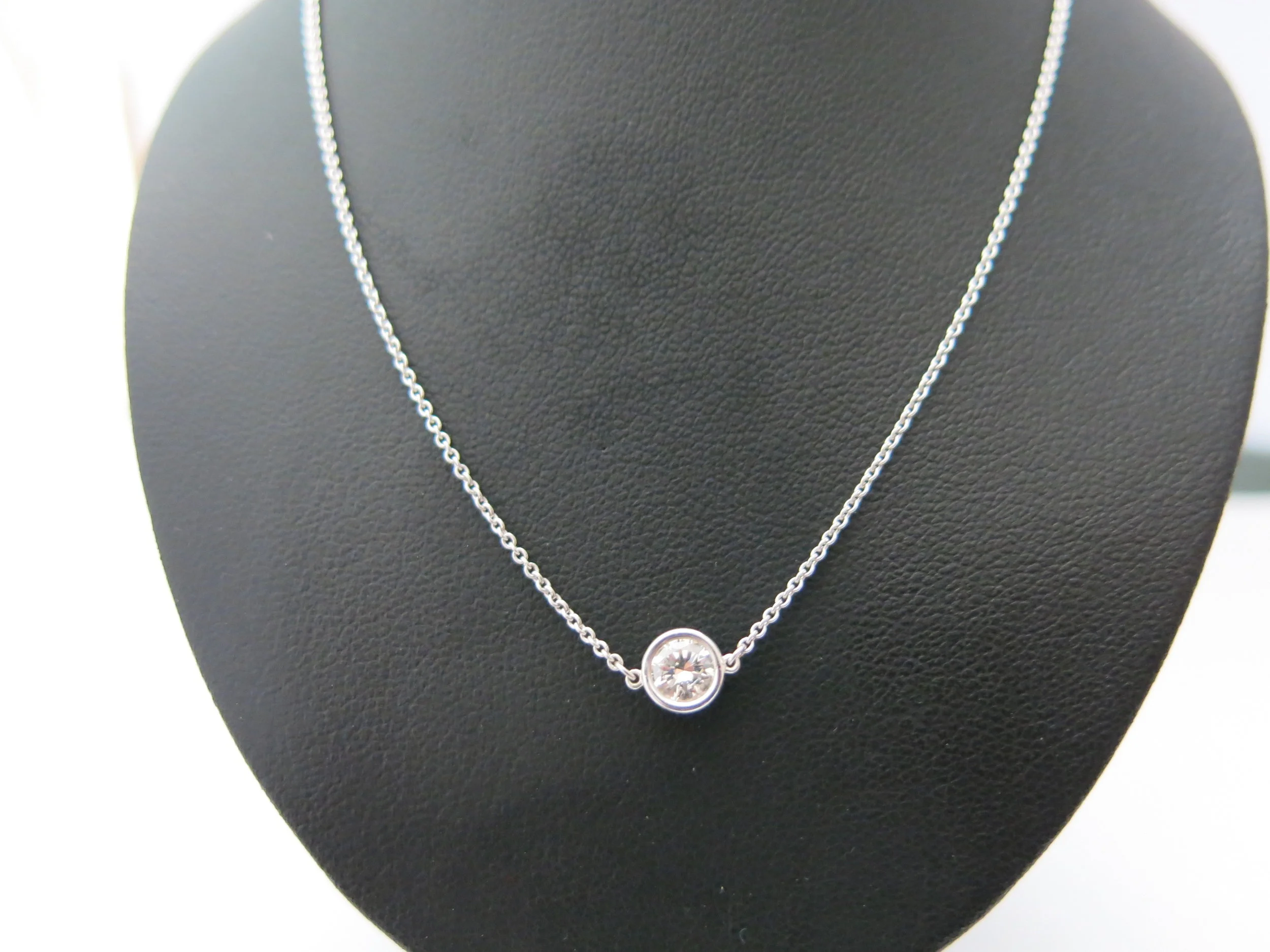 18ct White Gold Spectacle Set 0.50ct Diamond Pendant
