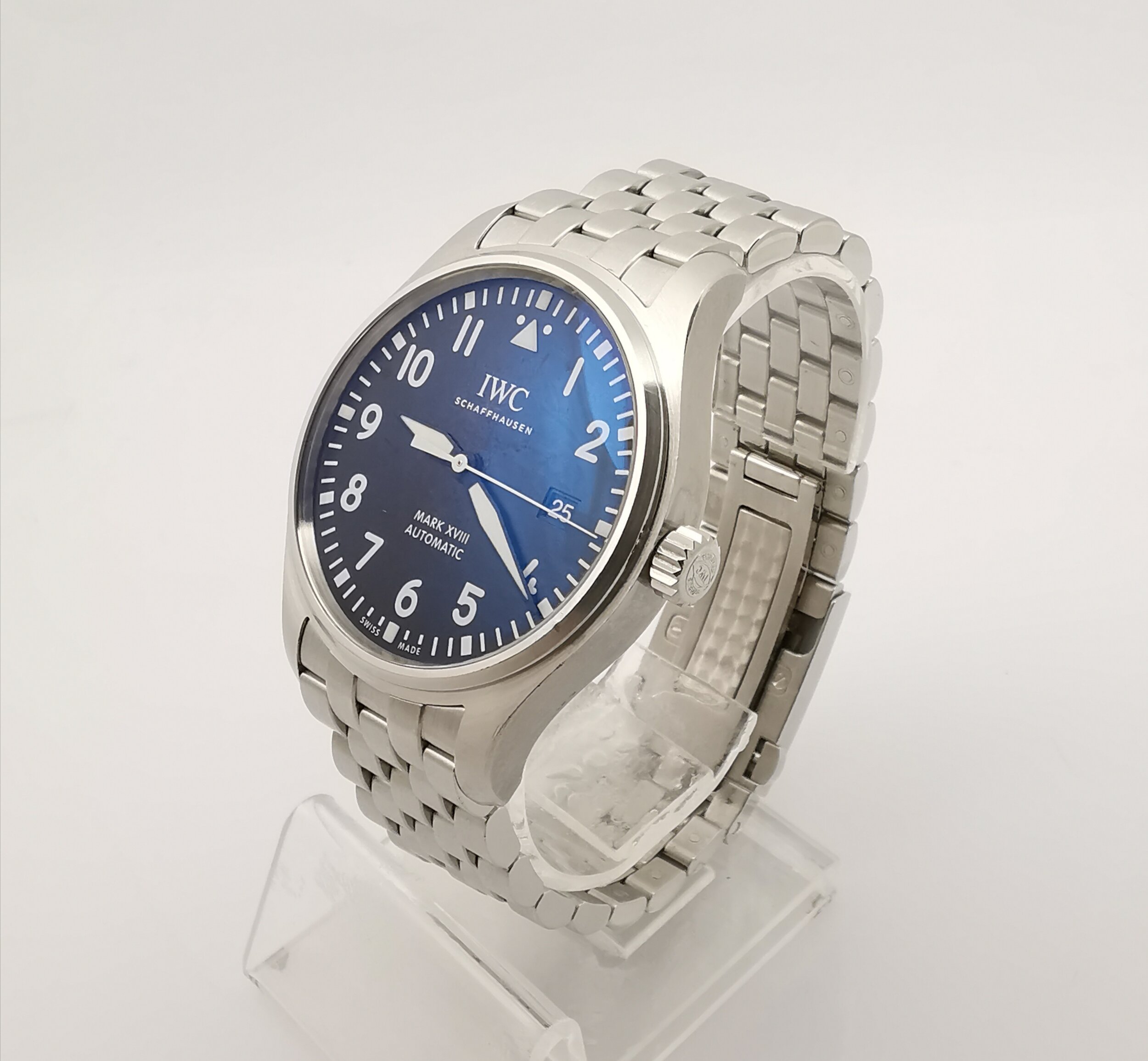 IWC Mark 18 Stainless steel Automatic watch on bracelet 2016 Model Ref ...
