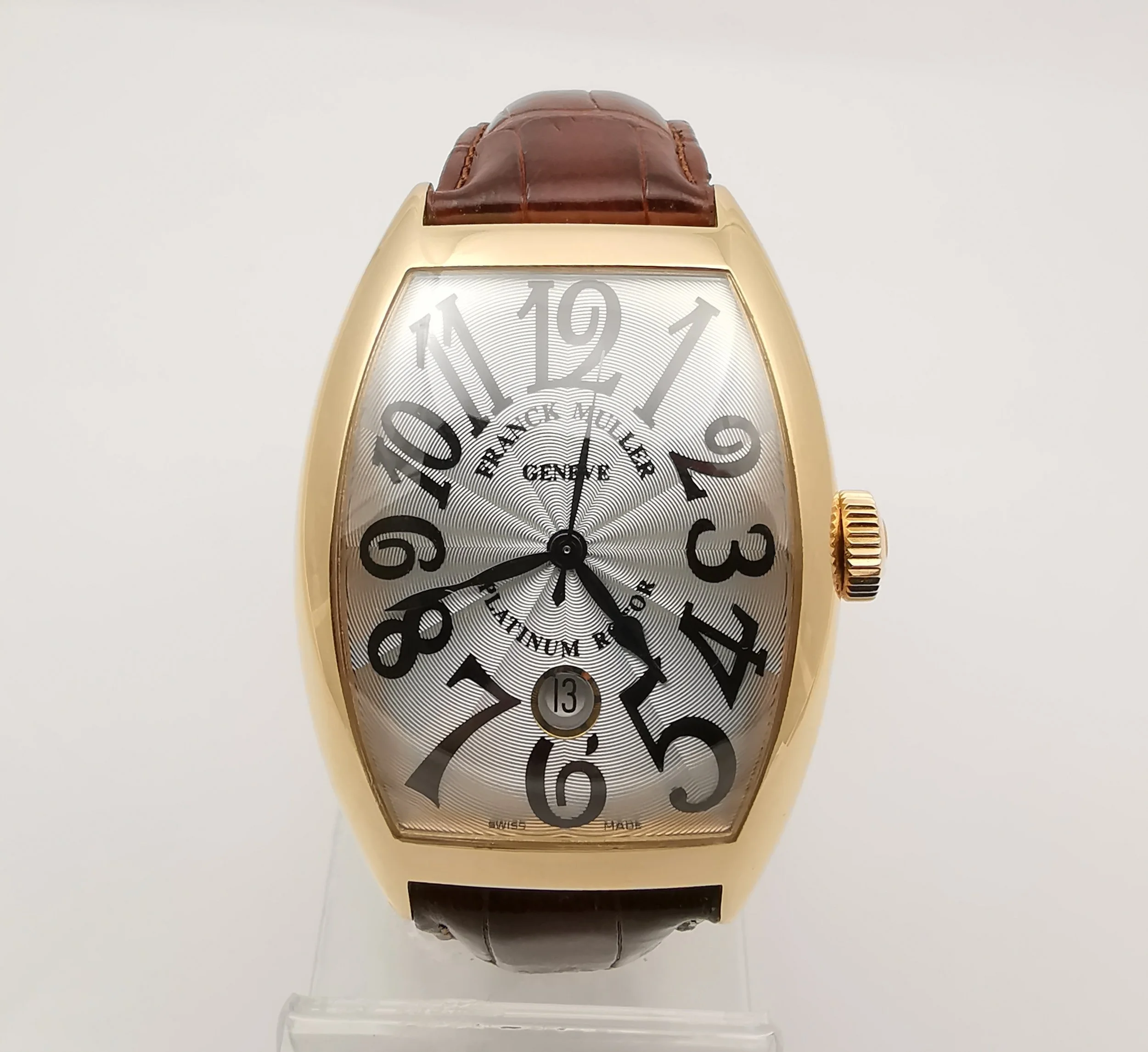 Franck Muller 18ct Rose Gold XL Automatic Mens watch on leather Ref 8880 SC DT 2016 Box and papers