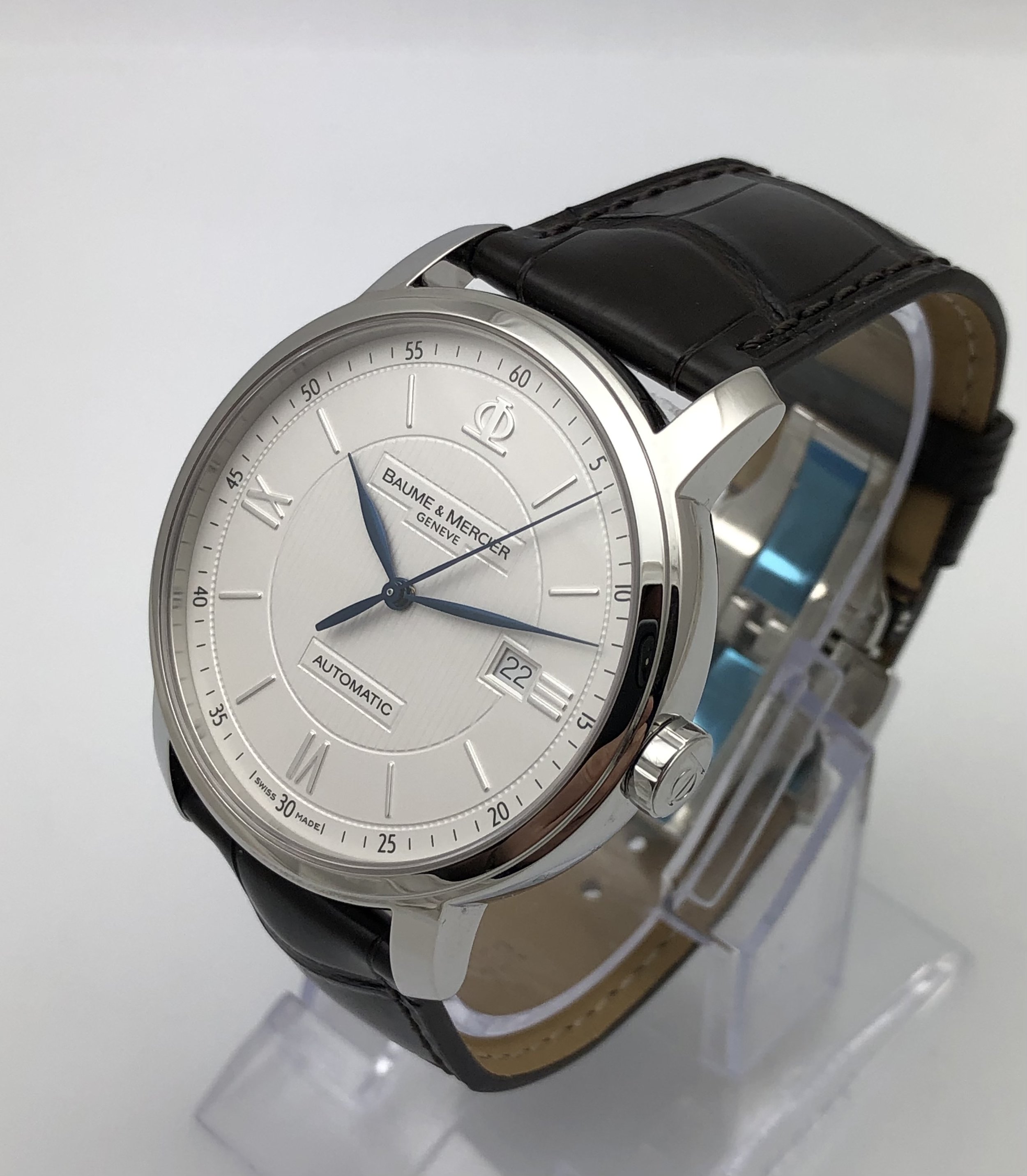Baume & Mercier Classima XL Automatic Steel Mens Wristwatch on Leather ...