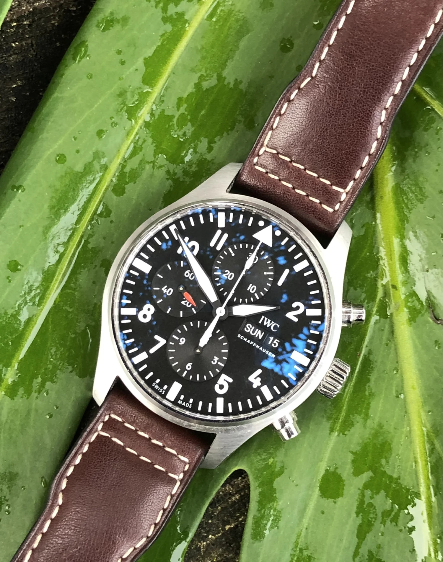 IWC PILOT Chronograph 43mm Automatic Mens Steel Wristwatch