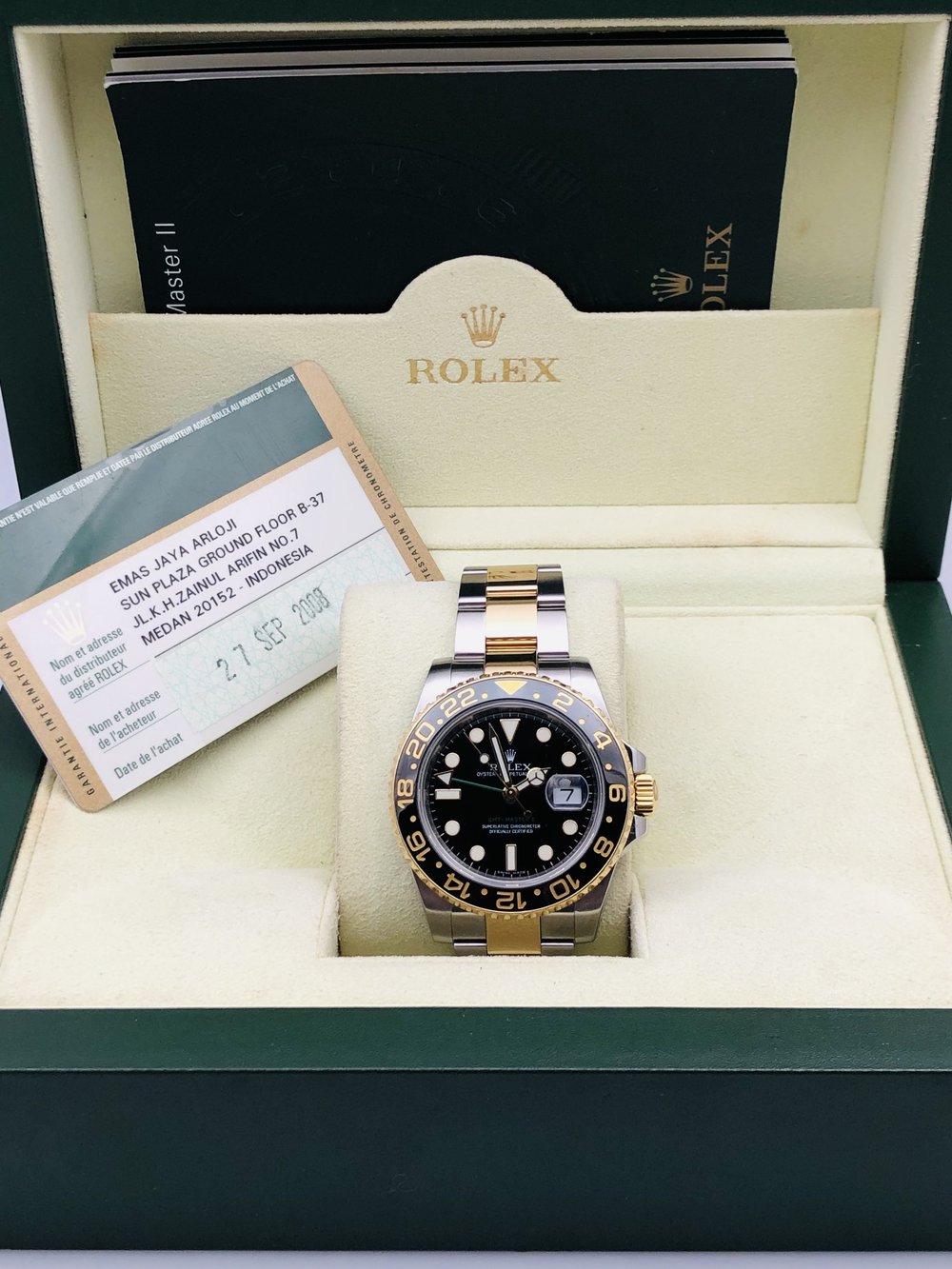 Rolex Oyster Perpetual GMT Master II Steel 18ct Gold mens