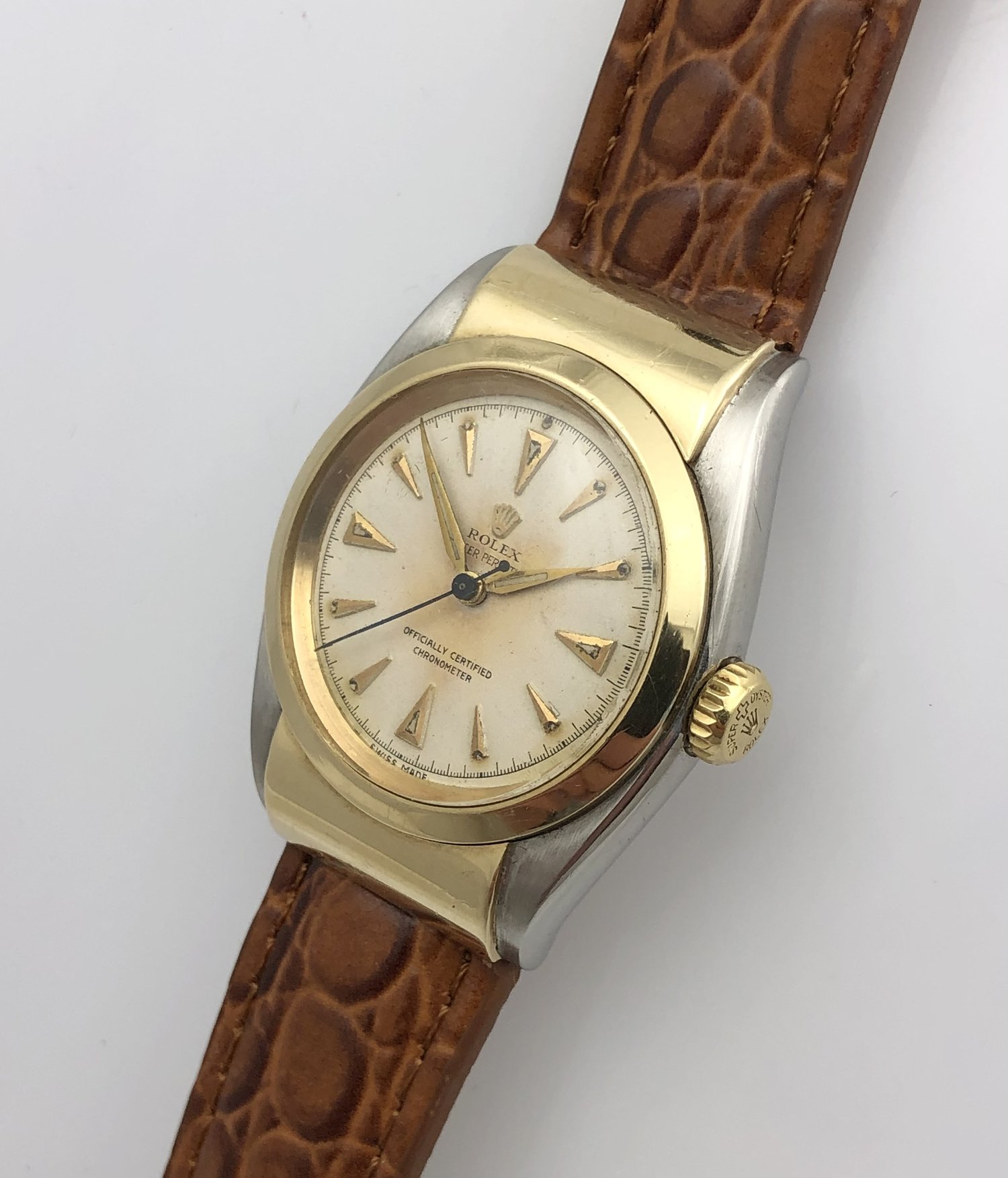 Sold at Auction: A Rolex Vintage Oyster Perpetual Datejust Gold