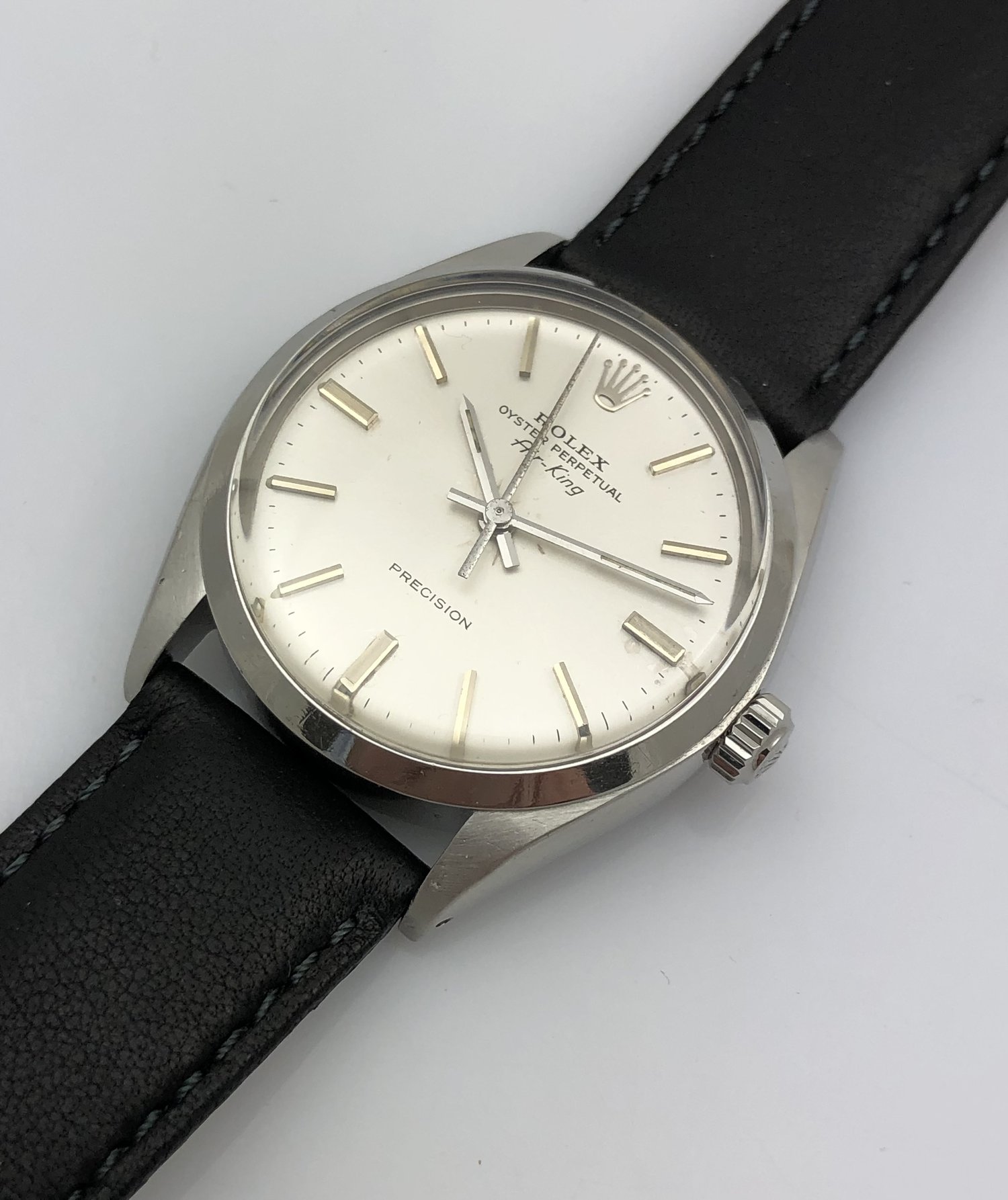 Glatte Klemme binær Rolex Oyster Perpetual AIR KING Stainless Steel Mens Wristwatch Ref 5500  Fully SERVICED circa 1975. This watch was commonly converted in the UK to  the non Chronometer Explorer 1. Same Reference 5500 — About Time