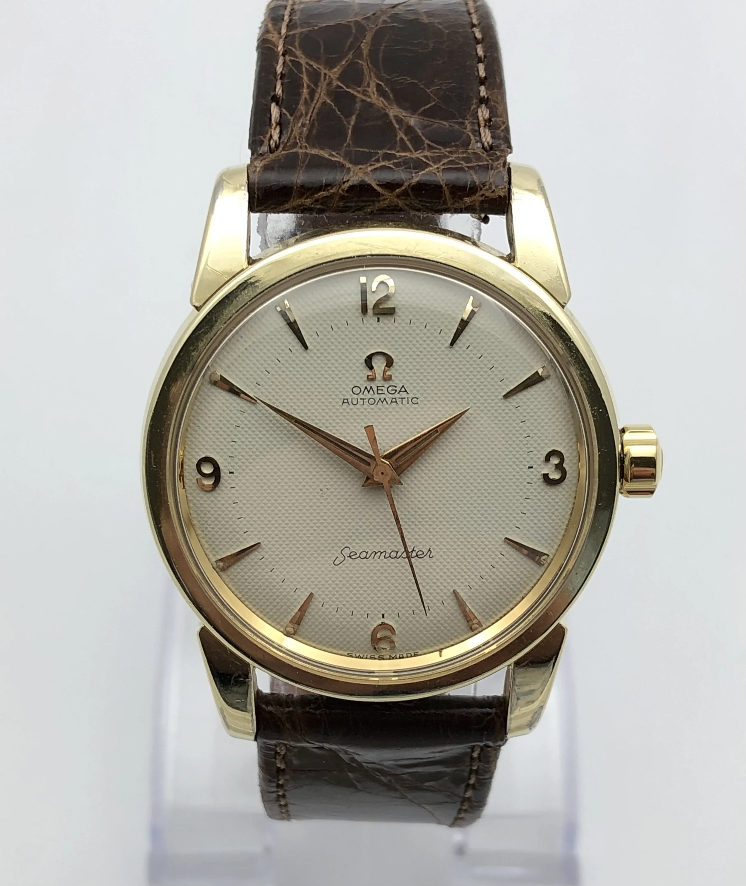 Omega Seamaster Automatic 14ct Gold Capped Mens Wristwatch Ref 28463SC