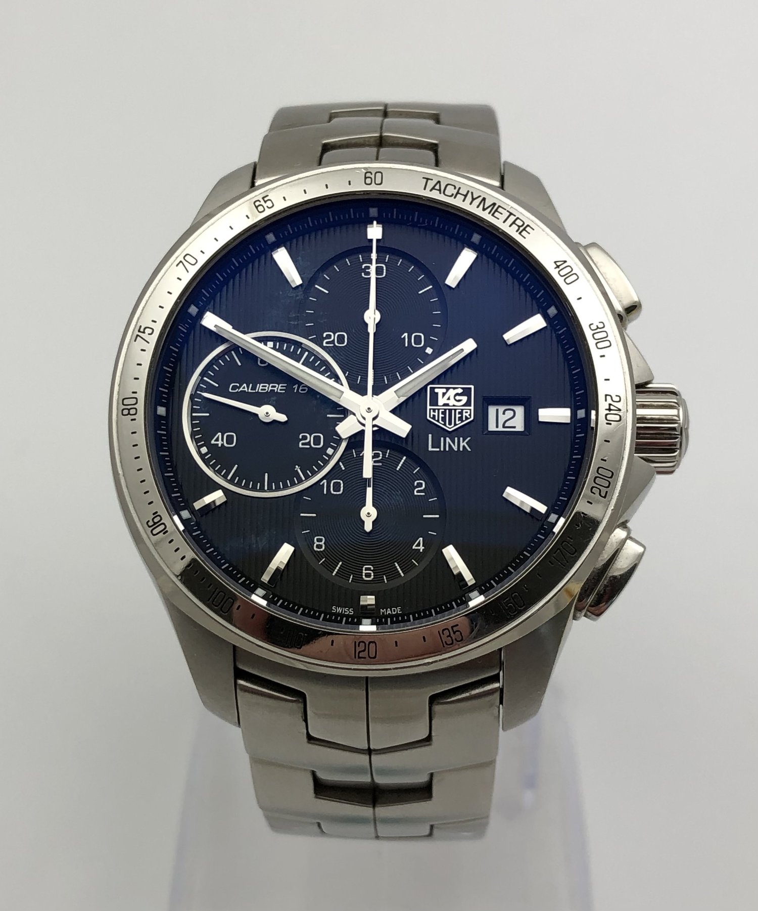 Tag Heuer Link Automatic Chronograph Steel Mens 43mm Wristwatch from 2012  Ref CAT2010 with original purchase — About Time