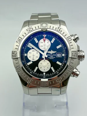 Breitling Super Avenger II Aeromarine Automatic Chronograph Mens Wristwatch  Ref: A13371 with Box and Papers (Open Papers — About Time