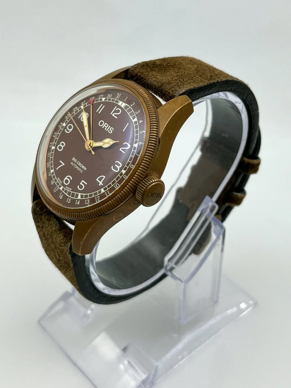 Oris Bronze Patina Used Oris Big Crown Pointer Date Oris Big Crown