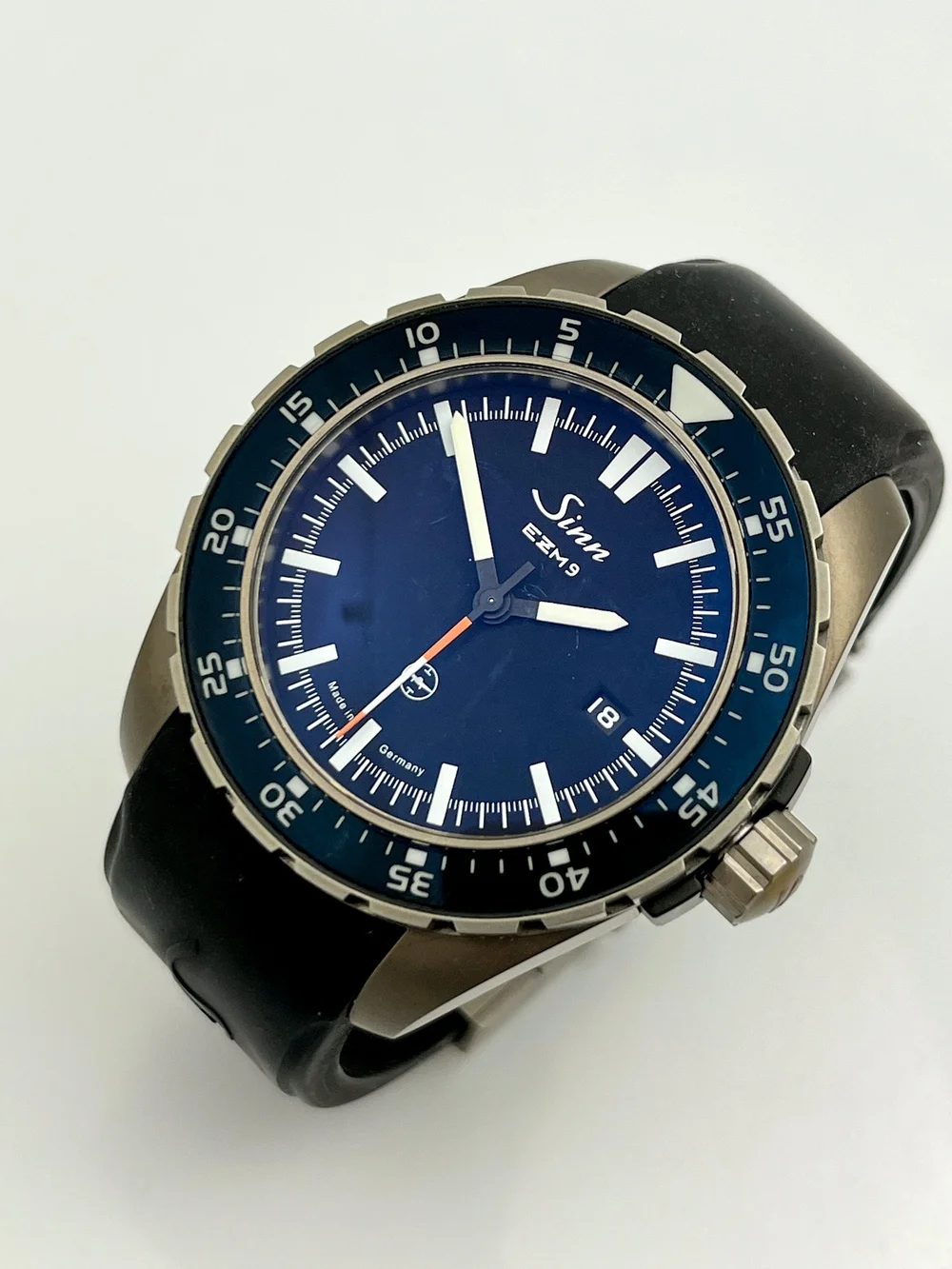 Sinn EZM9 Tegiment Titanium Auto Men's Pilot's Wristwatch with Box