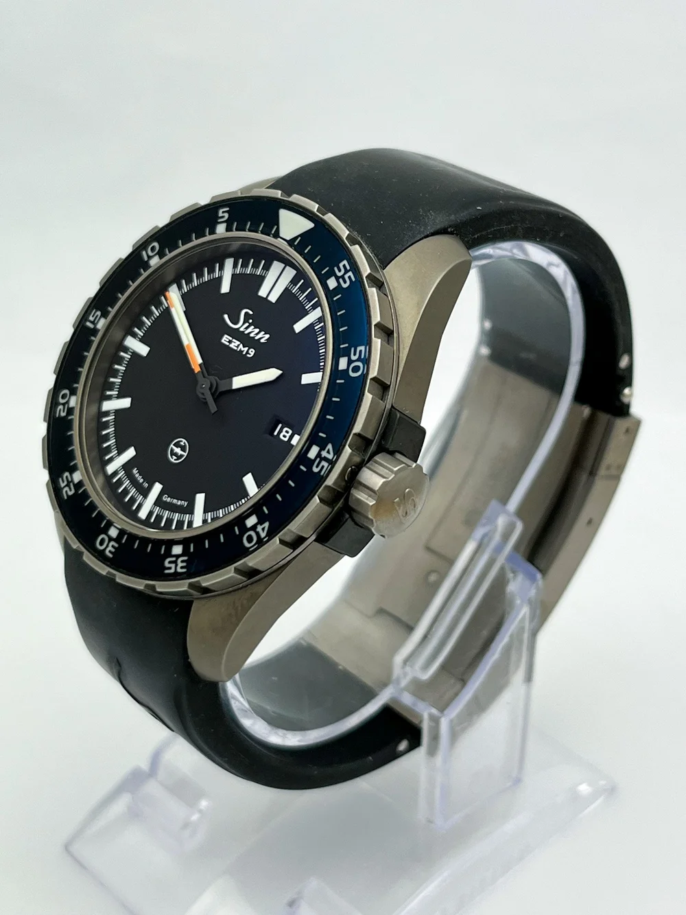 Sinn EZM9 Tegiment Titanium Auto Men's Pilot's Wristwatch with Box