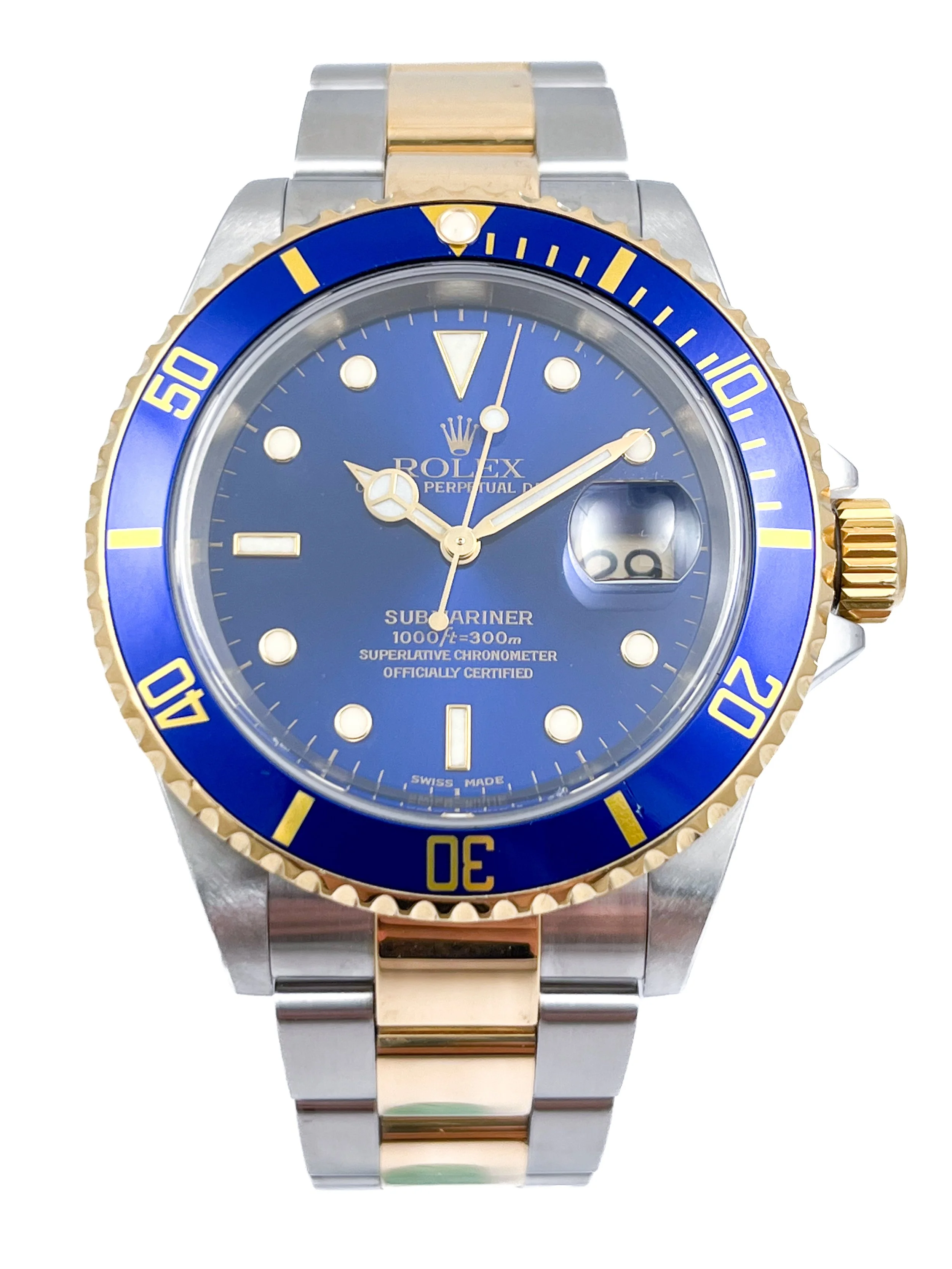 On Hold***** Rolex Oyster Perpetual Date Submariner 18ct Gold and Stainless Steel Wristwatch Ref