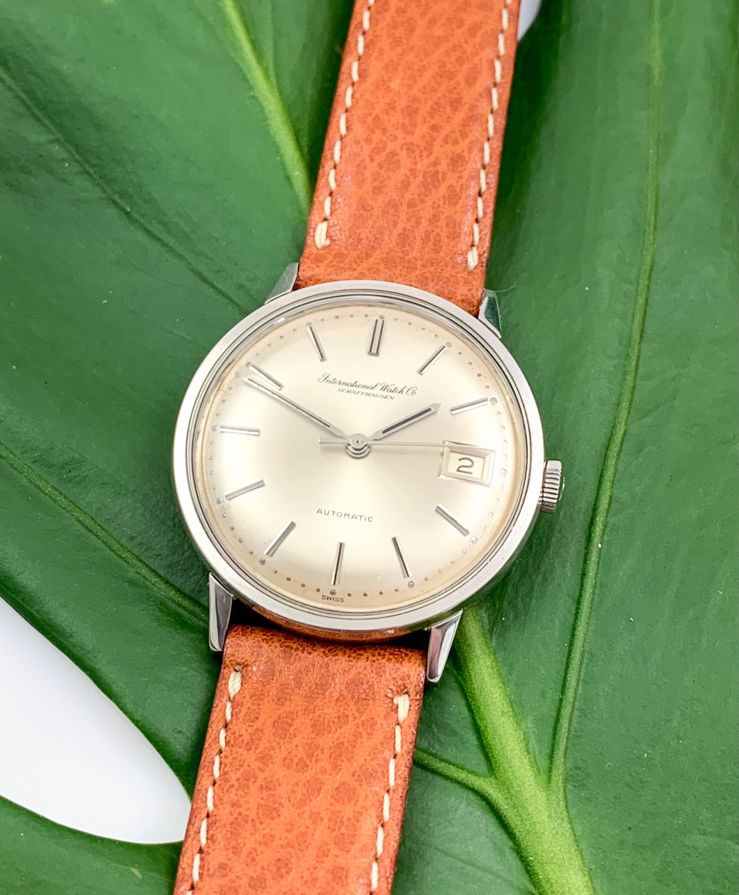 IWC International Watch Co 1960s Vintage Automatic Stainless Steel 