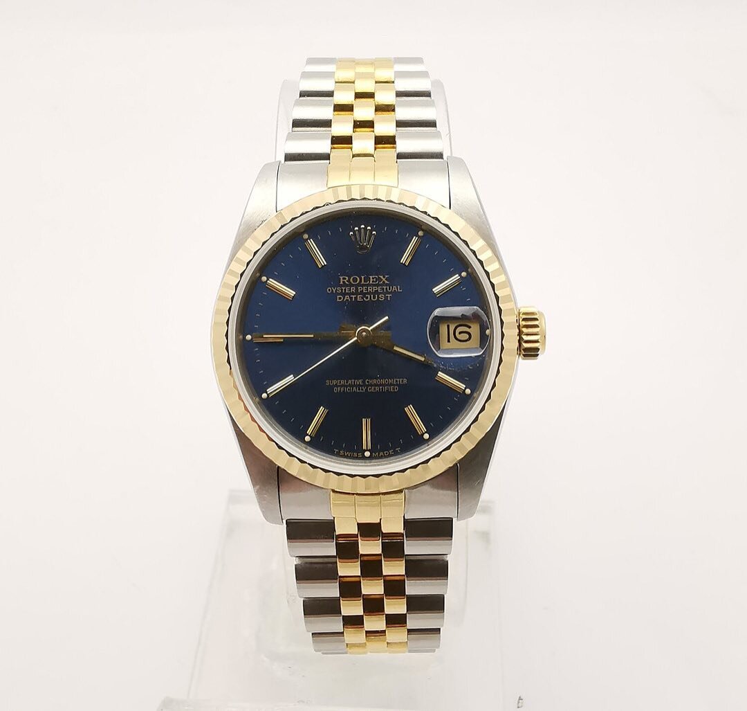 An Rolex Oyster Perpetual Datejust Steel and 18ct Gold Mid Size, 1993 Model, B&amp;P. Available in-store and online.
⠀⠀⠀⠀⠀⠀⠀⠀⠀
Quote: Ref 68273