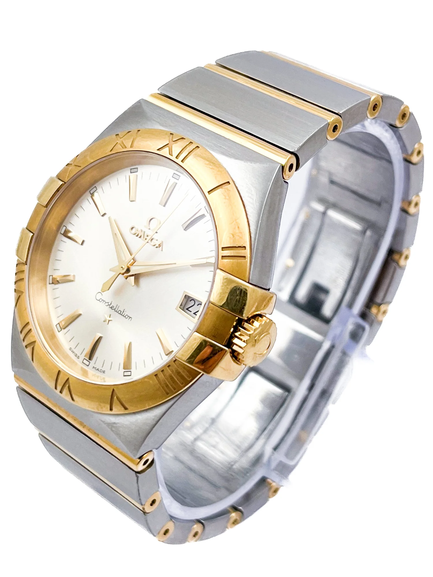 Omega Constellation 18ct Gold and Stainless Steel Quartz 35mm Mens