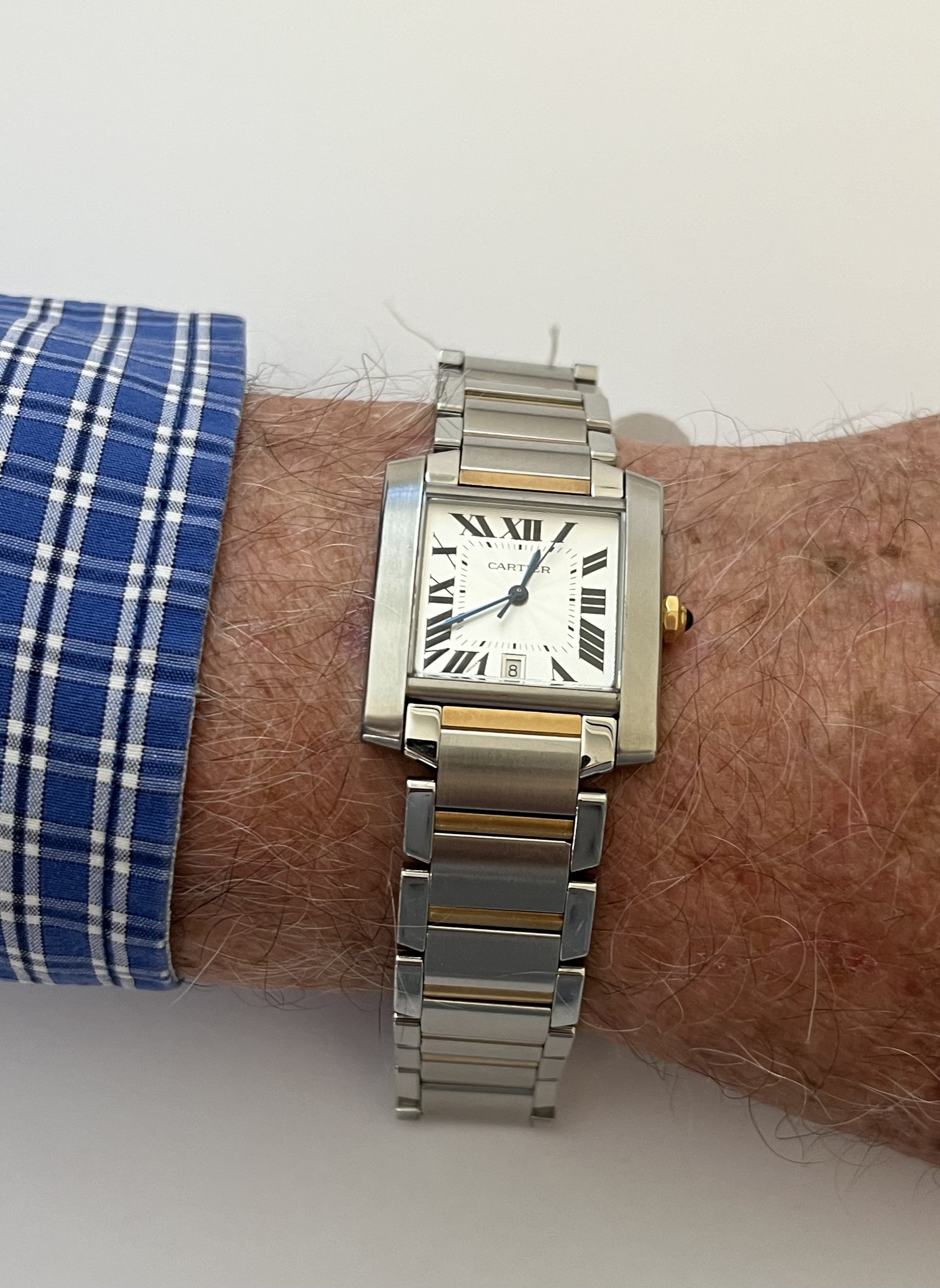 Cartier Tank Francaise 18ct Gold and Stainless Steel FULL SIZE ...