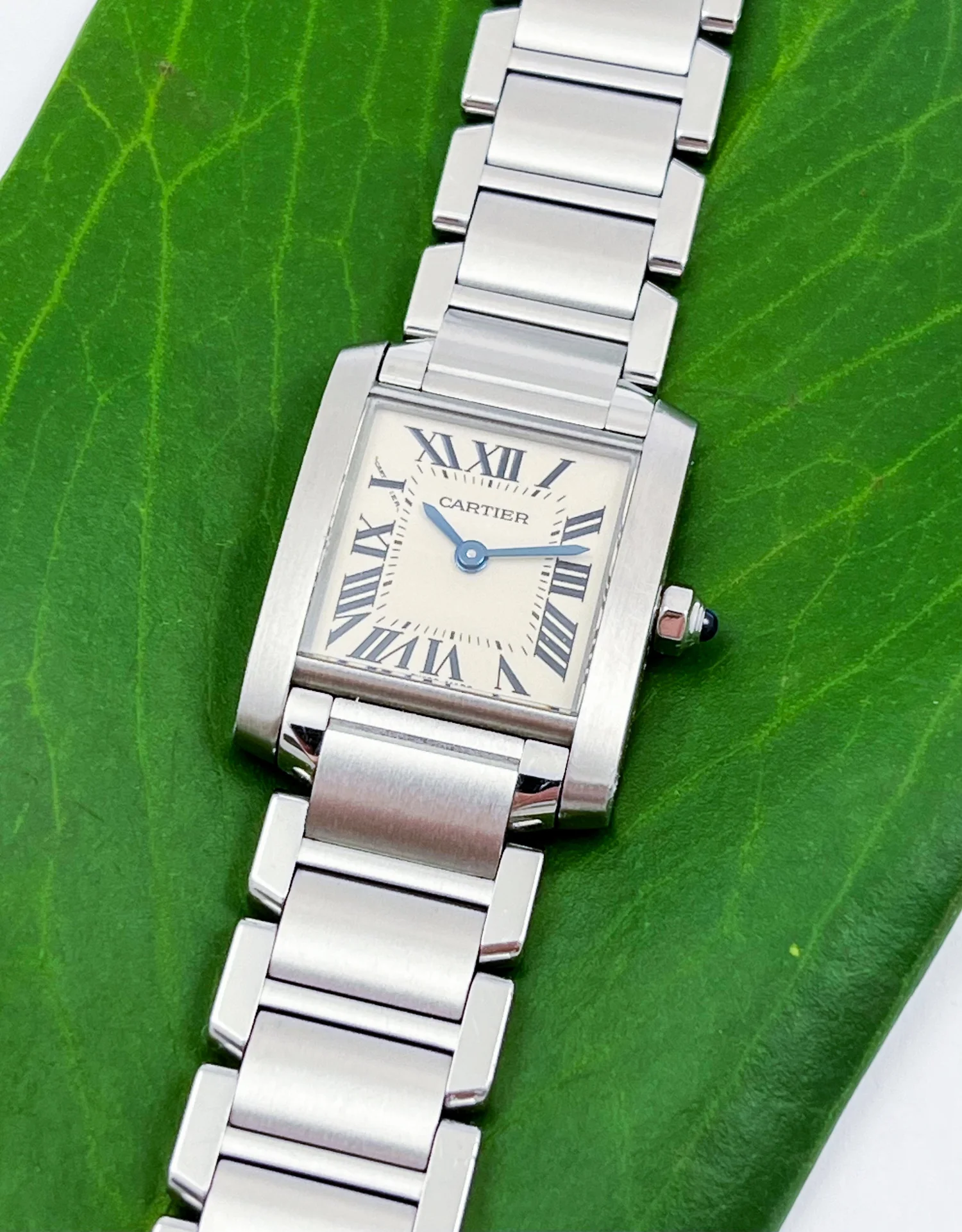 Cartier Tank Francaise Stainless Steel Quartz Ladies Wristwatch on