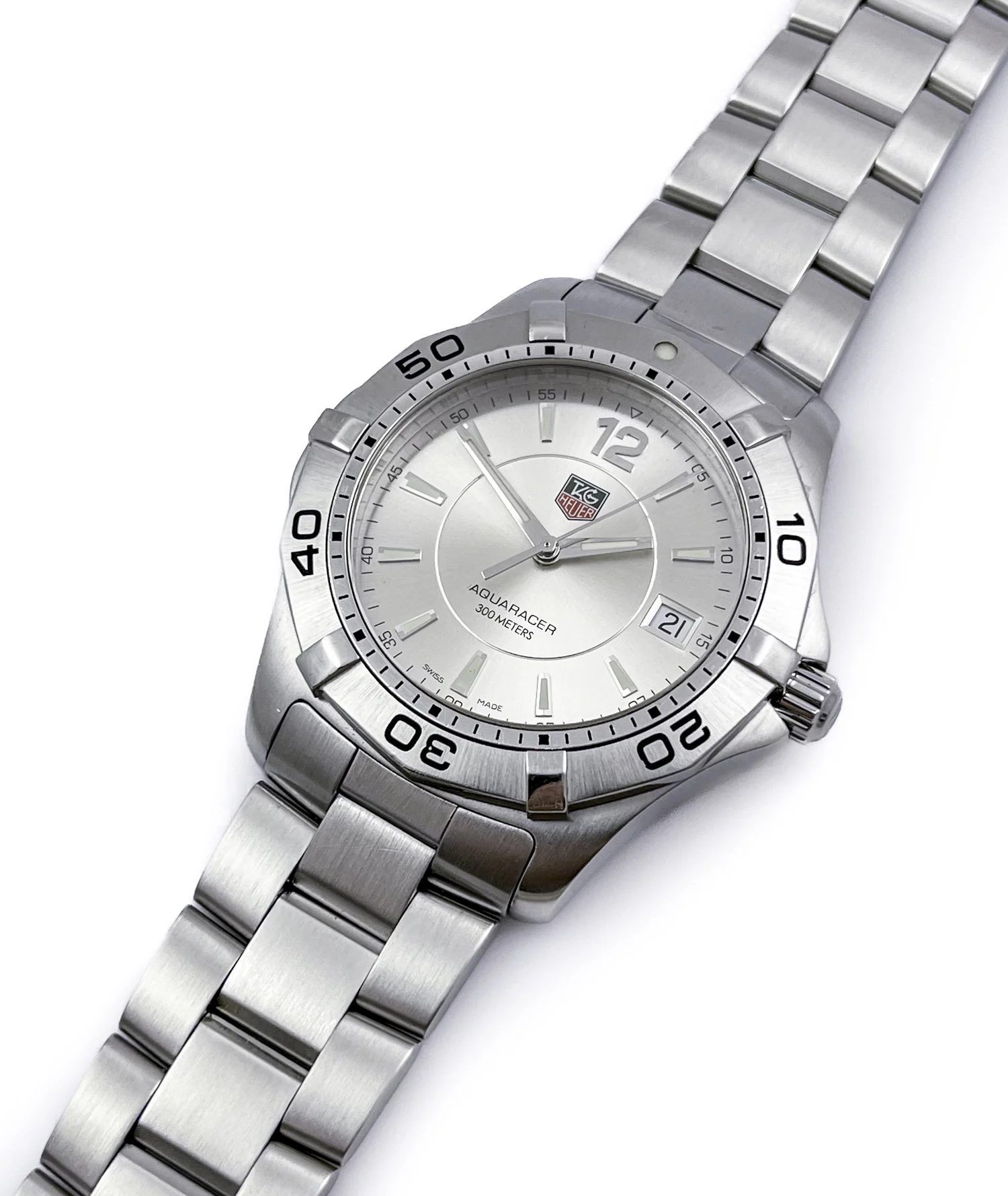 TAG Heuer Aquaracer Quartz Mens Stainless Steel 39mm Wristwatch Ref WAF1112 with Box — About Time