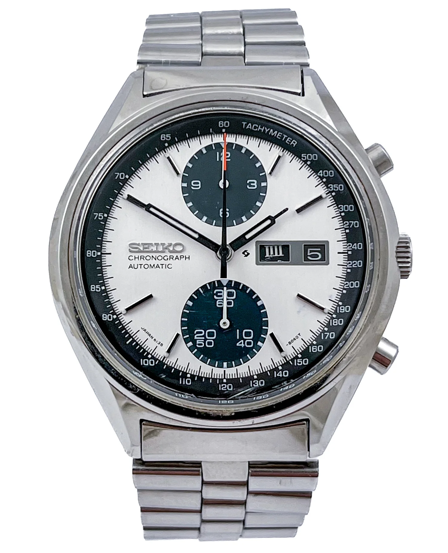 SEIKO PANDA Chronograph Automatic Steel Mens Wristwatch Ref 6138-8020  STUNNING — About Time