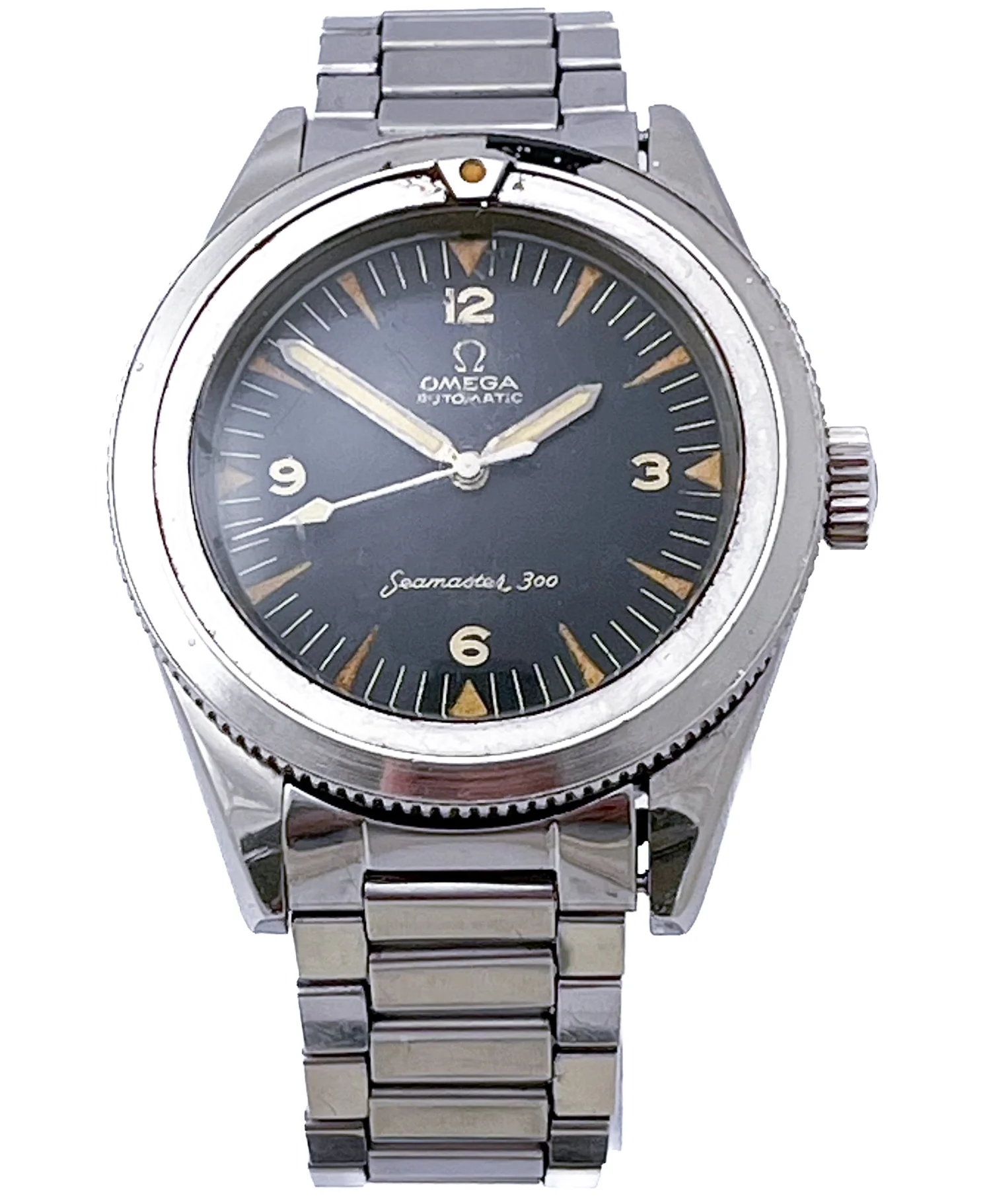 Rare Omega Seamaster 300 Vintage 1963 Stainless Steel Automatic Mens  Wristwatch Ref SC with Original Ref 7912 Bracelet with #6 end 