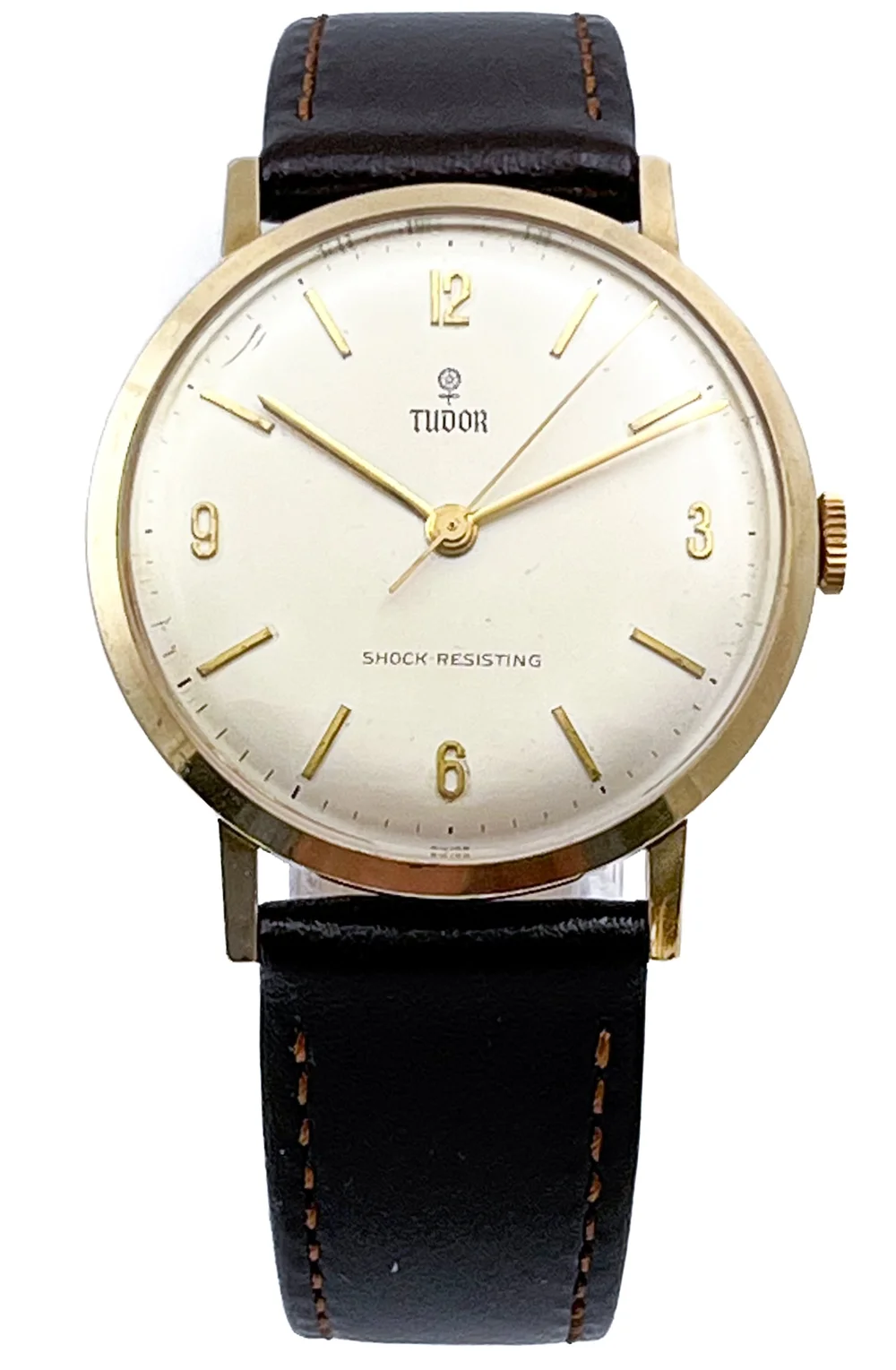 Tudor 1960s Solid 9ct Gold Vintage Manual Mens Wristwatch 34mm Calibre 1506  Has been — About Time