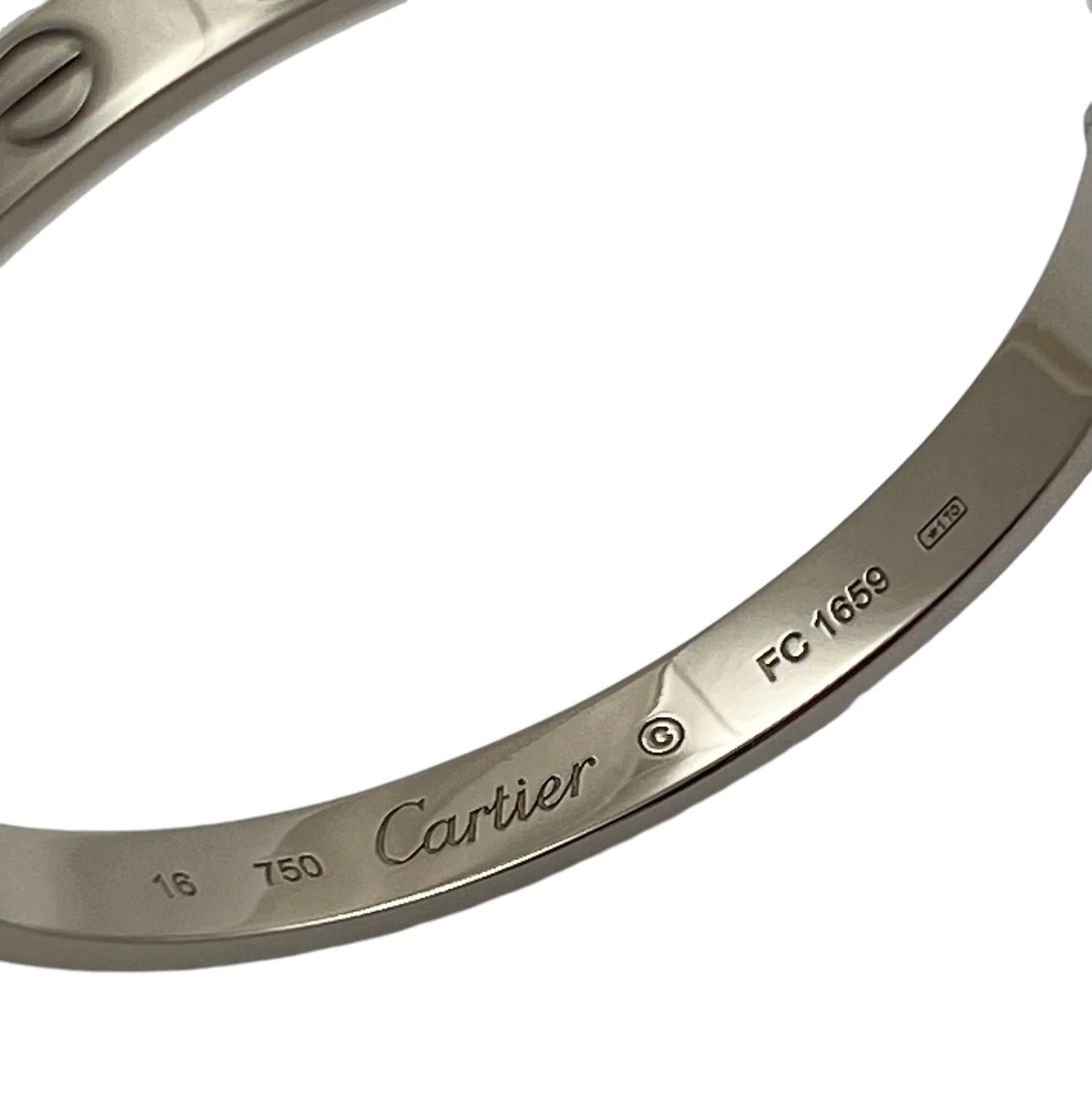 Cartier Love Bracelet 18ct White gold size 16 with Box and some Cartier  Paperwork — About Time