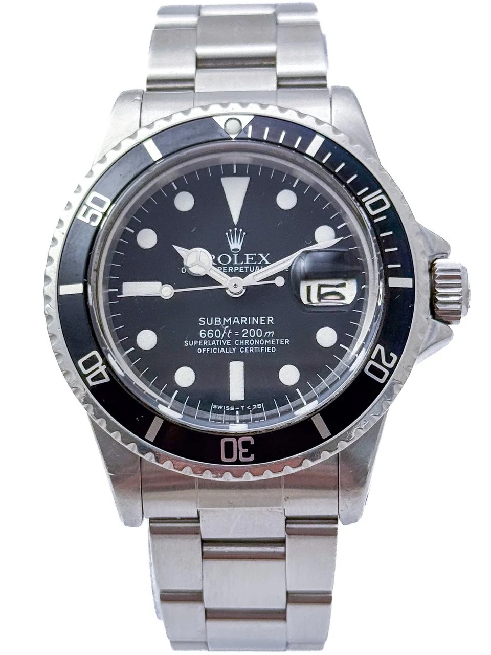 Rolex Oyster Perpetual Date Submariner Stainless Steel Mens Wristwatch Ref 1680 with Original Box & Papers from 1977