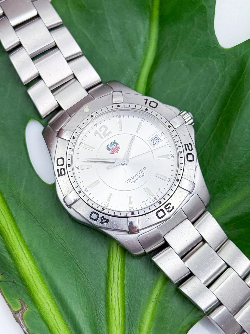 TAG Heuer Aquaracer Quartz Mens Steel 39mm Wristwatch Ref WAF1112 — About  Time