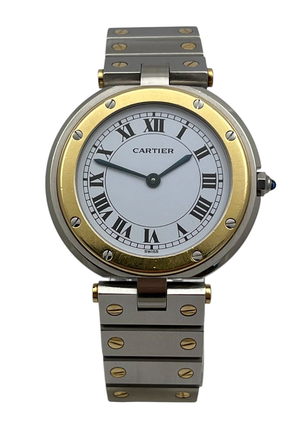 CARTIER SANTOS VENDOME RONDE 18ct Gold and Stainless Steel Quartz Mens  Ladies 32mm Wristwatch Ref 8191 — About Time