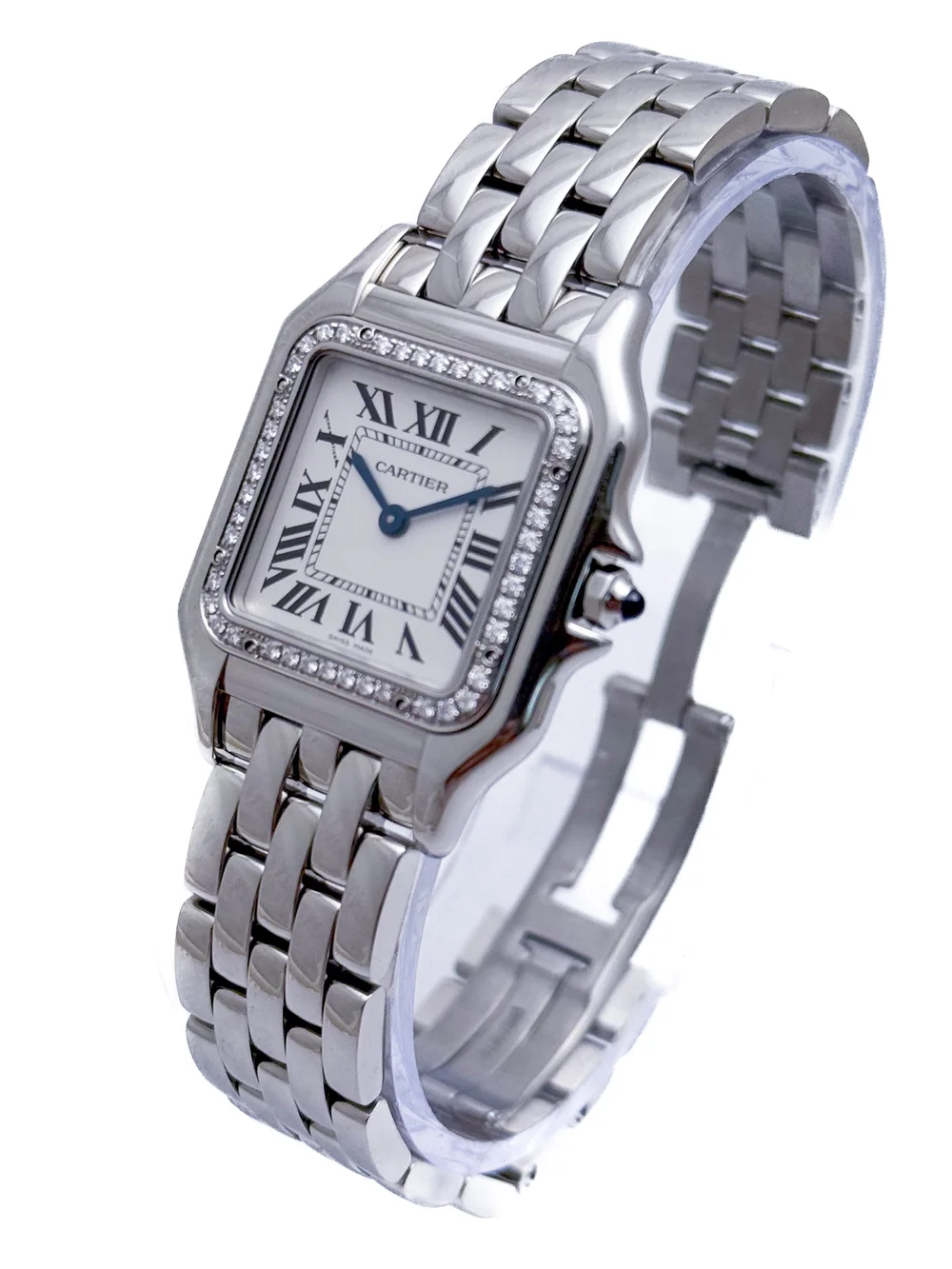 Cartier Panthere Stainless Steel WHITE Roman 22mm Quartz Watch 4016 Cartier Panthère Watch 368635 | Collector Square main image 3